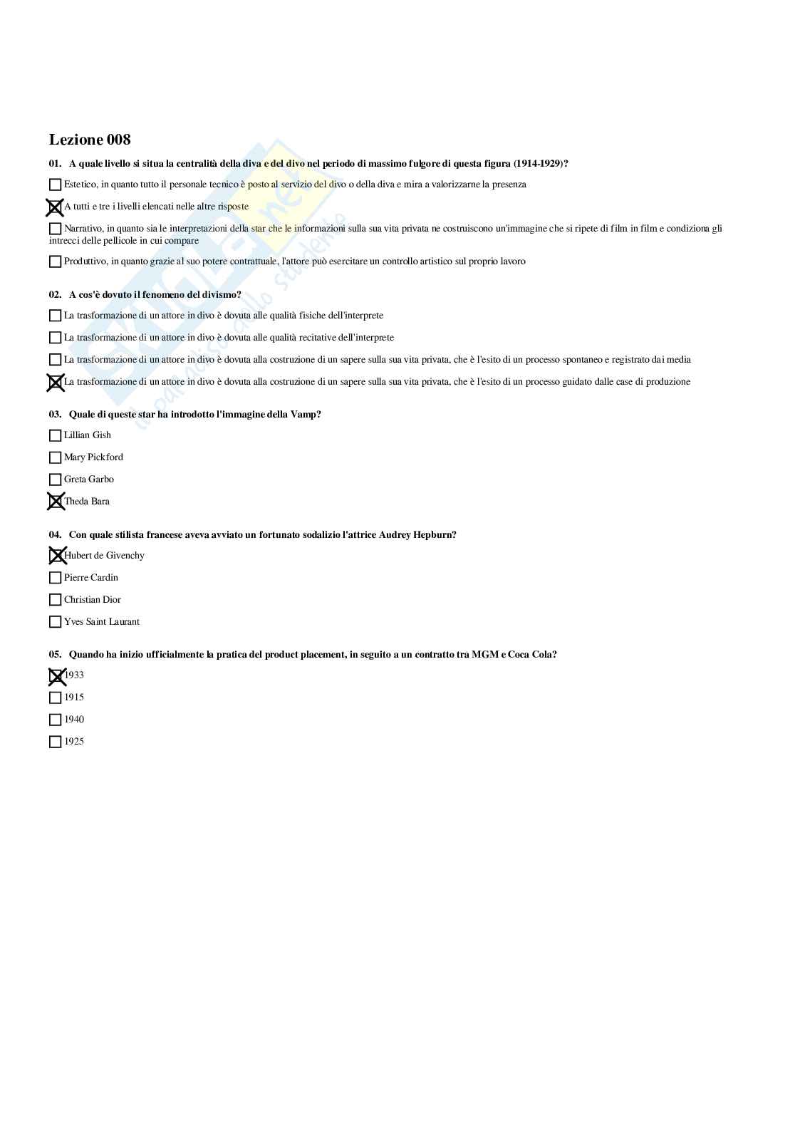 Paniere Tecnica, storia e linguaggio dei mezzi audiovisivi - Risposte multiple - aggiornato (2026) Pag. 11