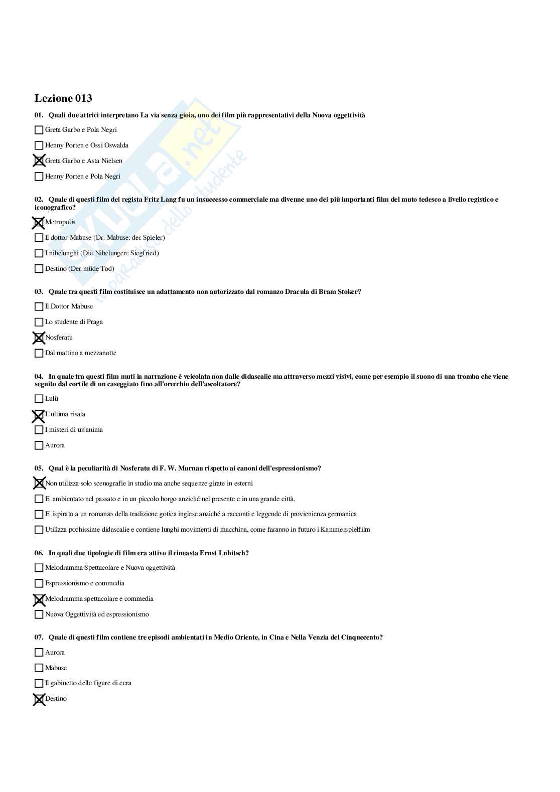 Paniere Tecnica, storia e linguaggio dei mezzi audiovisivi - Risposte multiple - aggiornato (2026) Pag. 16