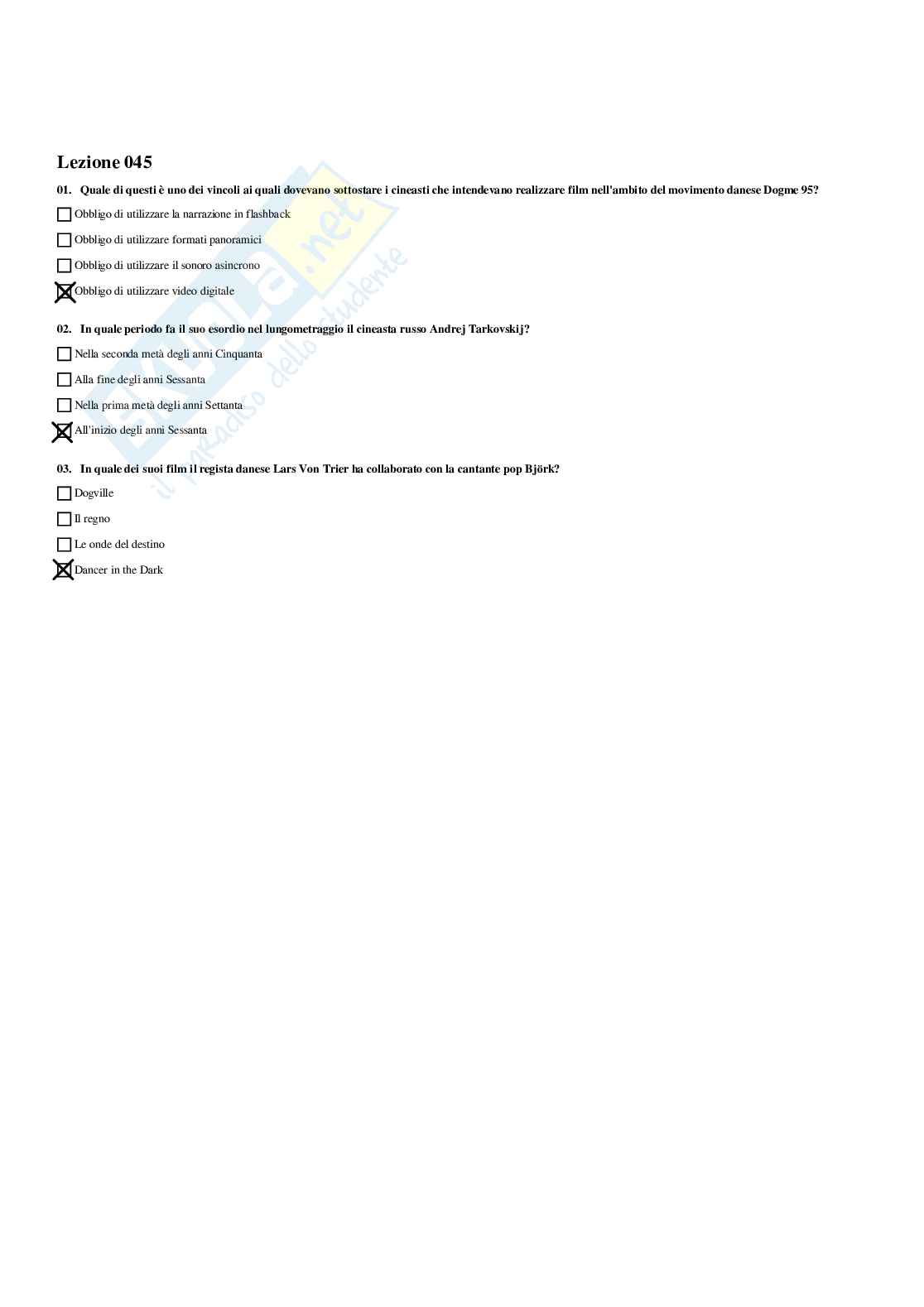 Paniere Tecnica, storia e linguaggio dei mezzi audiovisivi - Risposte multiple - aggiornato (2026) Pag. 51