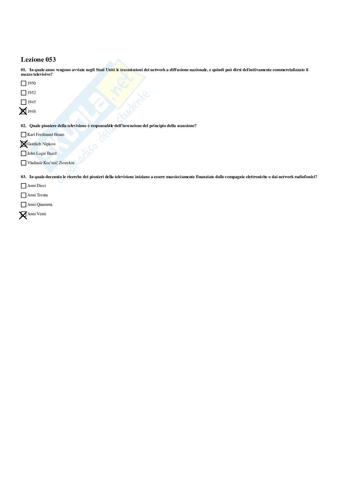 Paniere Tecnica, storia e linguaggio dei mezzi audiovisivi - Risposte multiple - aggiornato (2026) Pag. 61