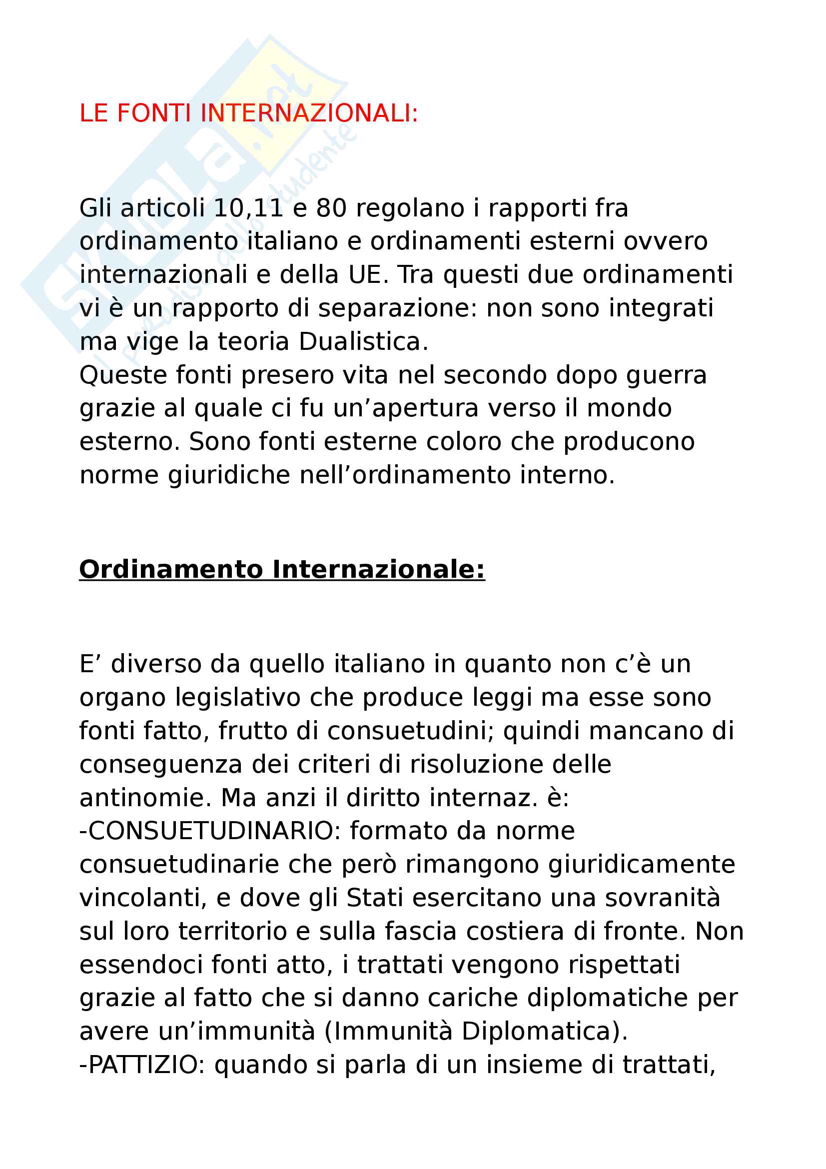6 - Fonti internazionali, organizzazioni internazionali e UE Pag. 1