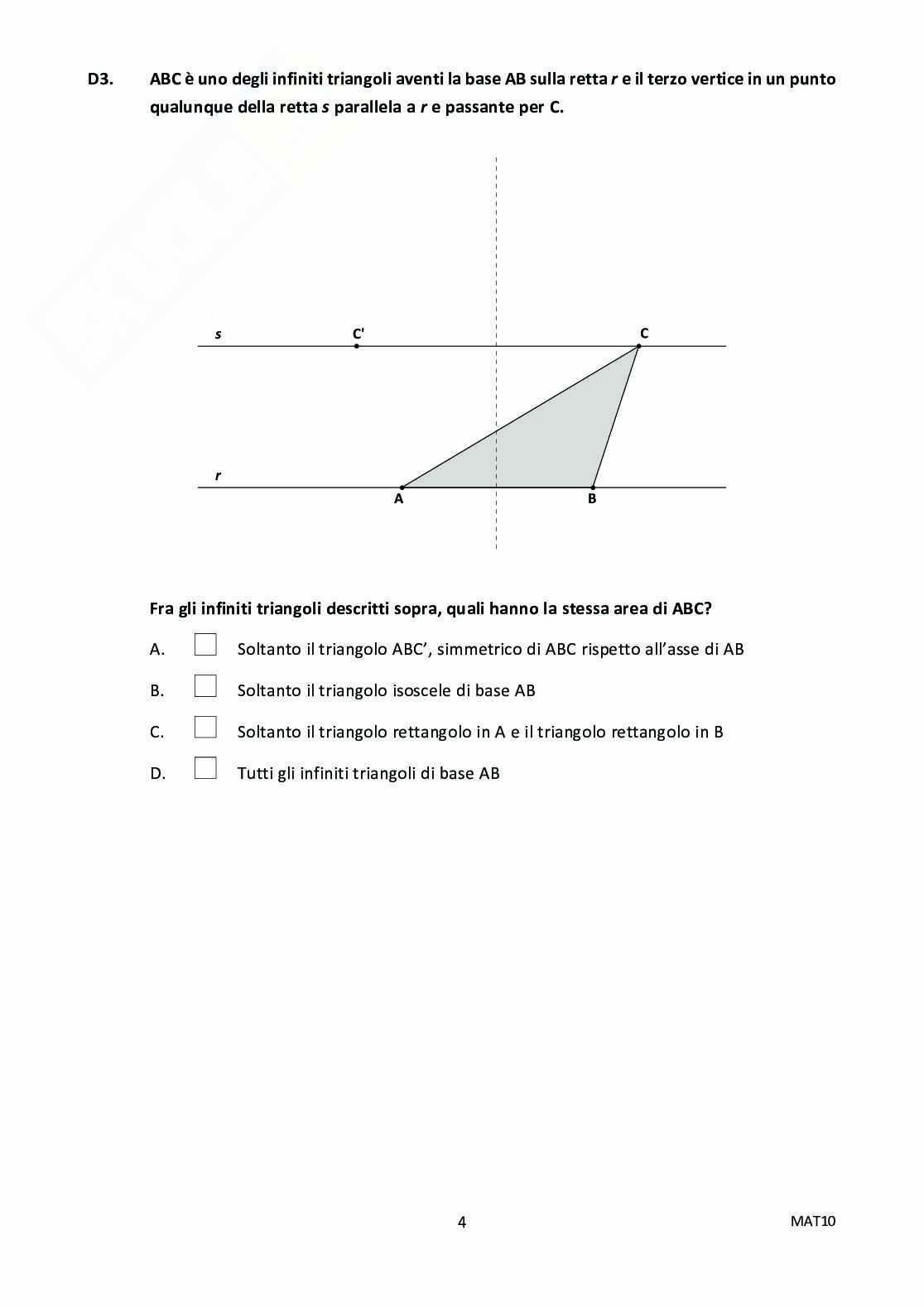Prova Invalsi Matematica 2011/2012 (33543) Pag. 6