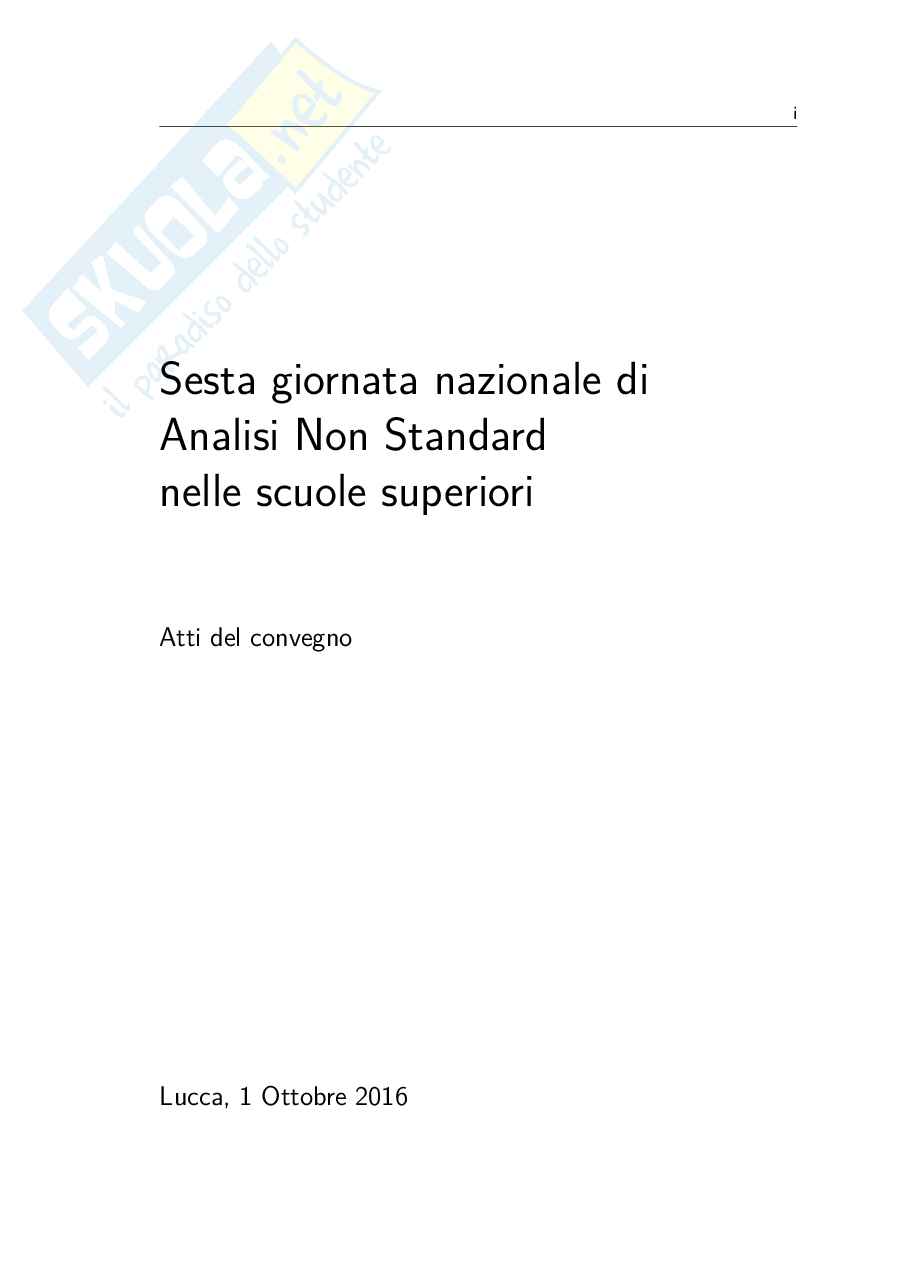 Giornata di studio Analisi Non Standard 6 (ebook) Pag. 1