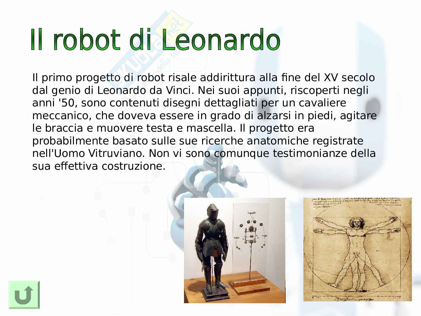 Robot - Da Leonardo Da Vinci ai telescopi robotici Pag. 6