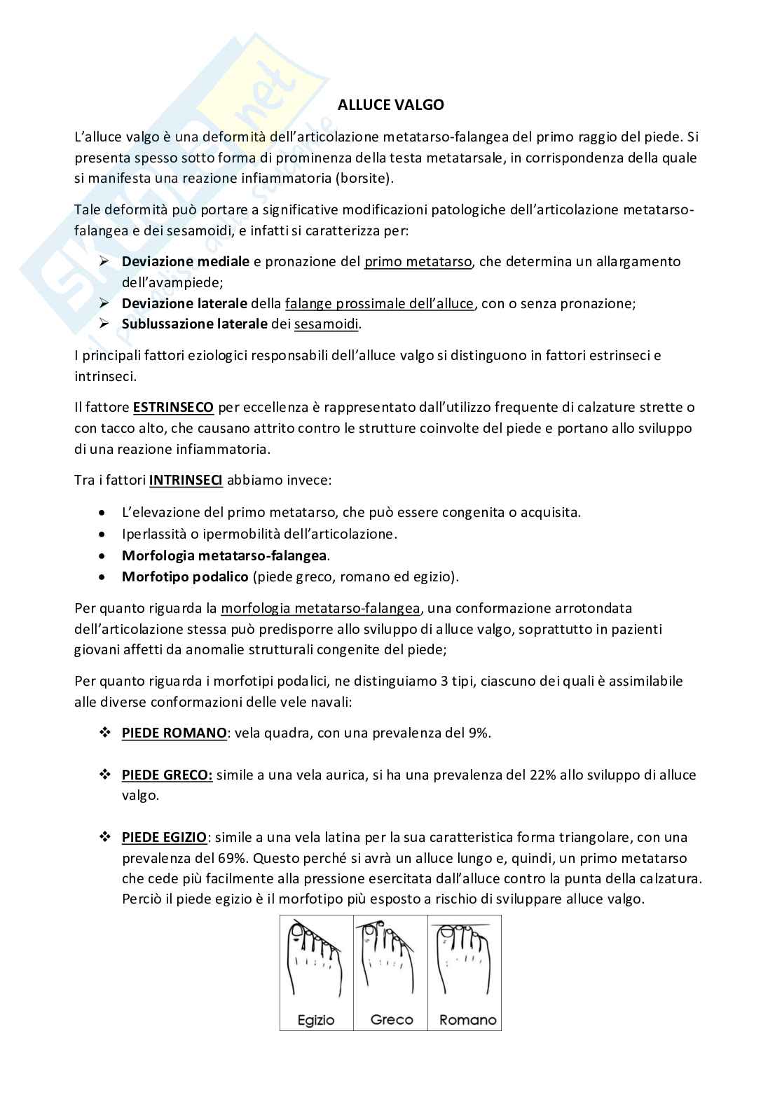Alluce valgo e sindrome del tunnel carpale Pag. 1