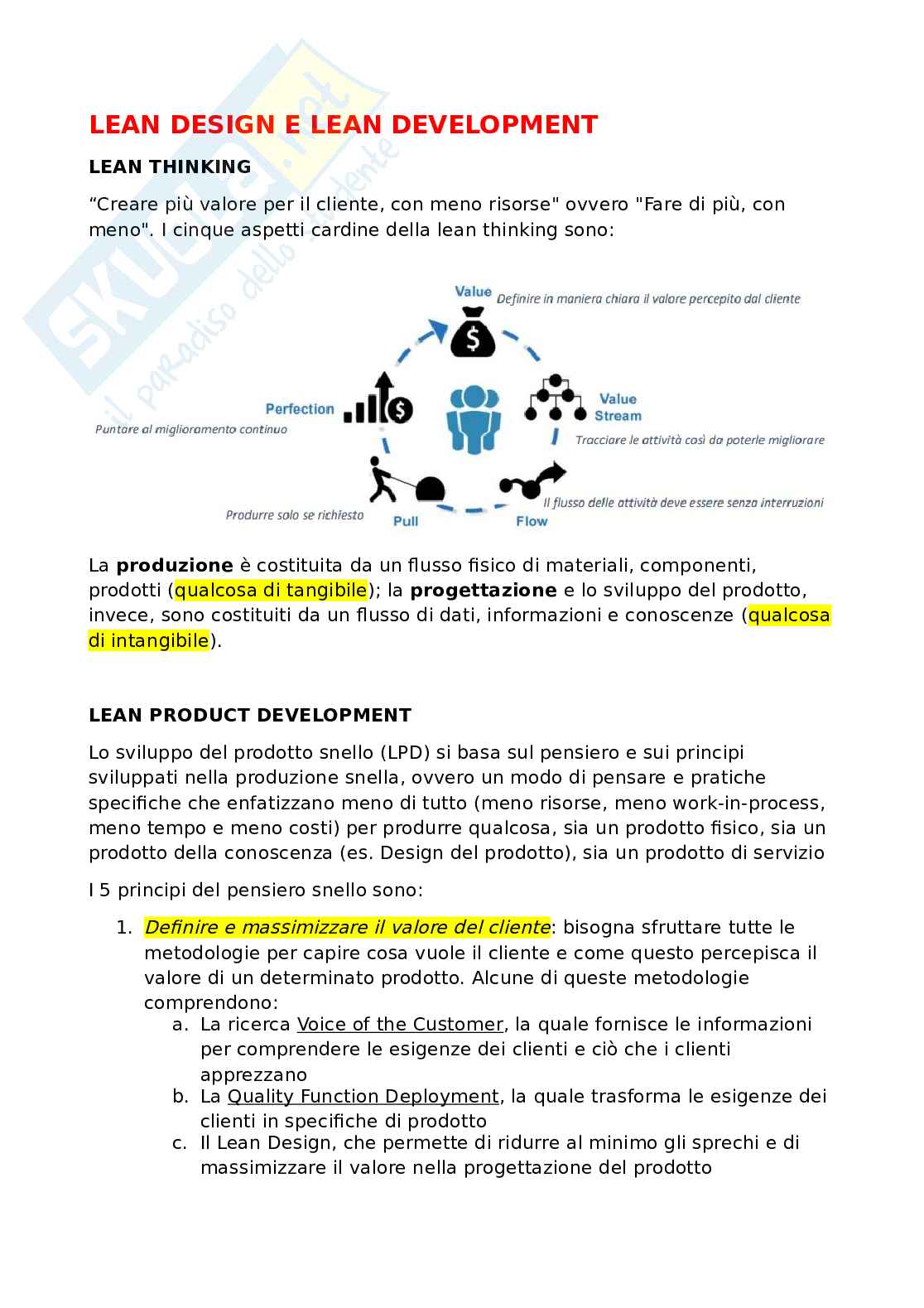 Appunti Ingegnerizzazione di prodotto - Parte 2/9 Pag. 1