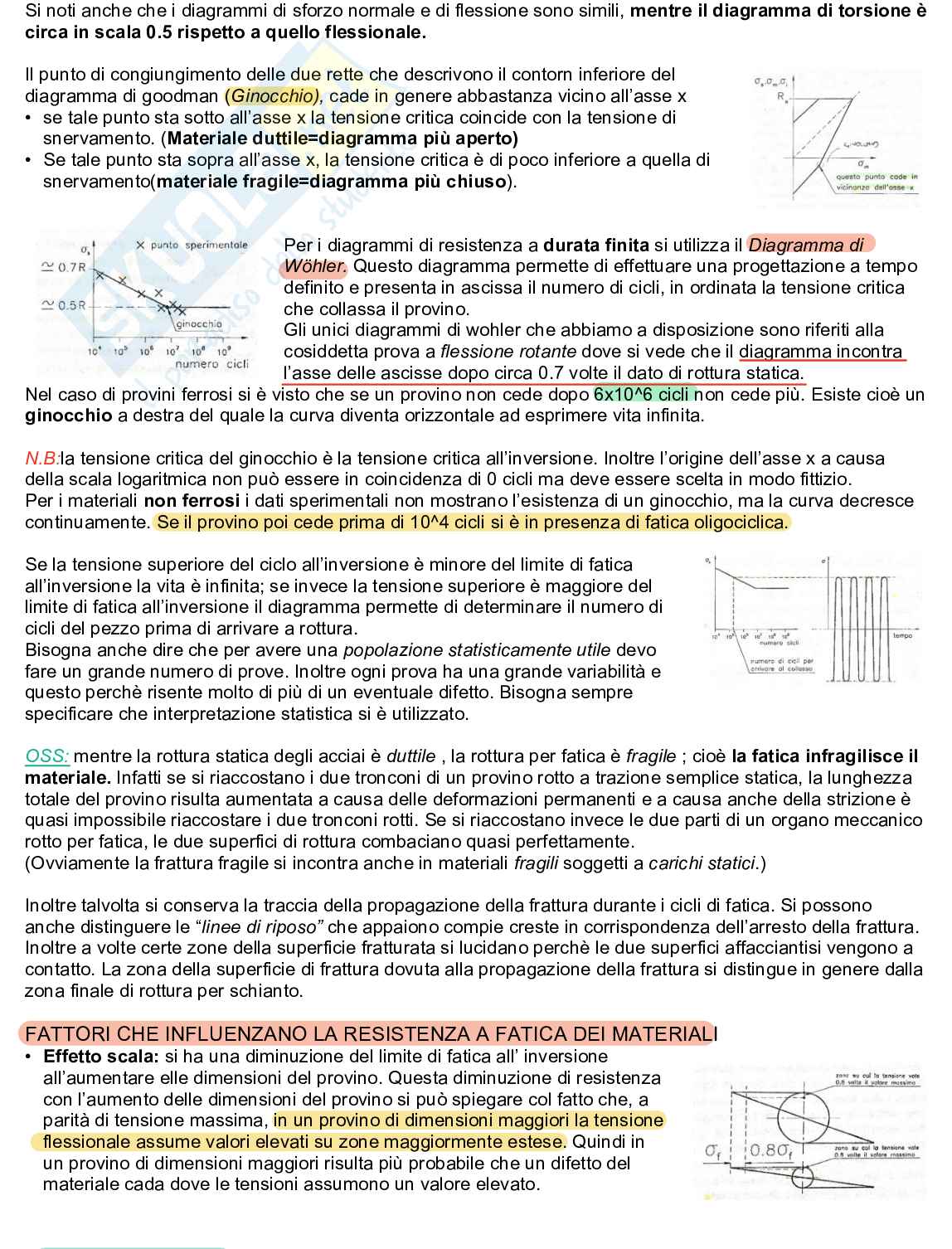 Riassunto esame Costruzione di macchine, Prof. Giacopini Matteo, libro consigliato Costruzione di macchine, Strozzi Pag. 6
