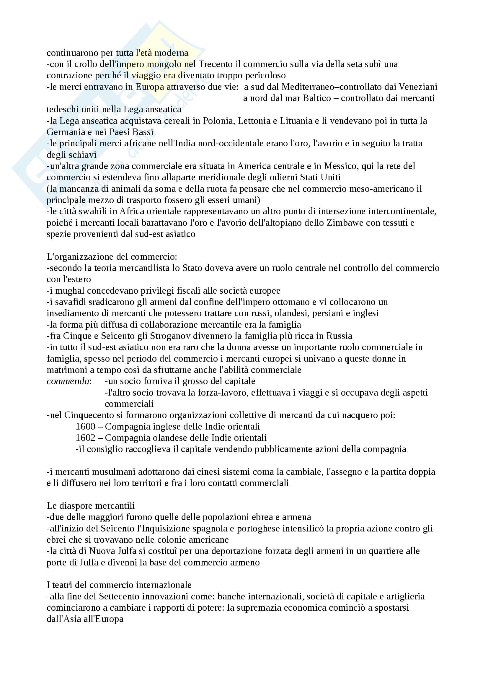 Riassunto esame Storia moderna, prof. Lombardi, Relazioni globali nell'età moderna, Parker Pag. 6