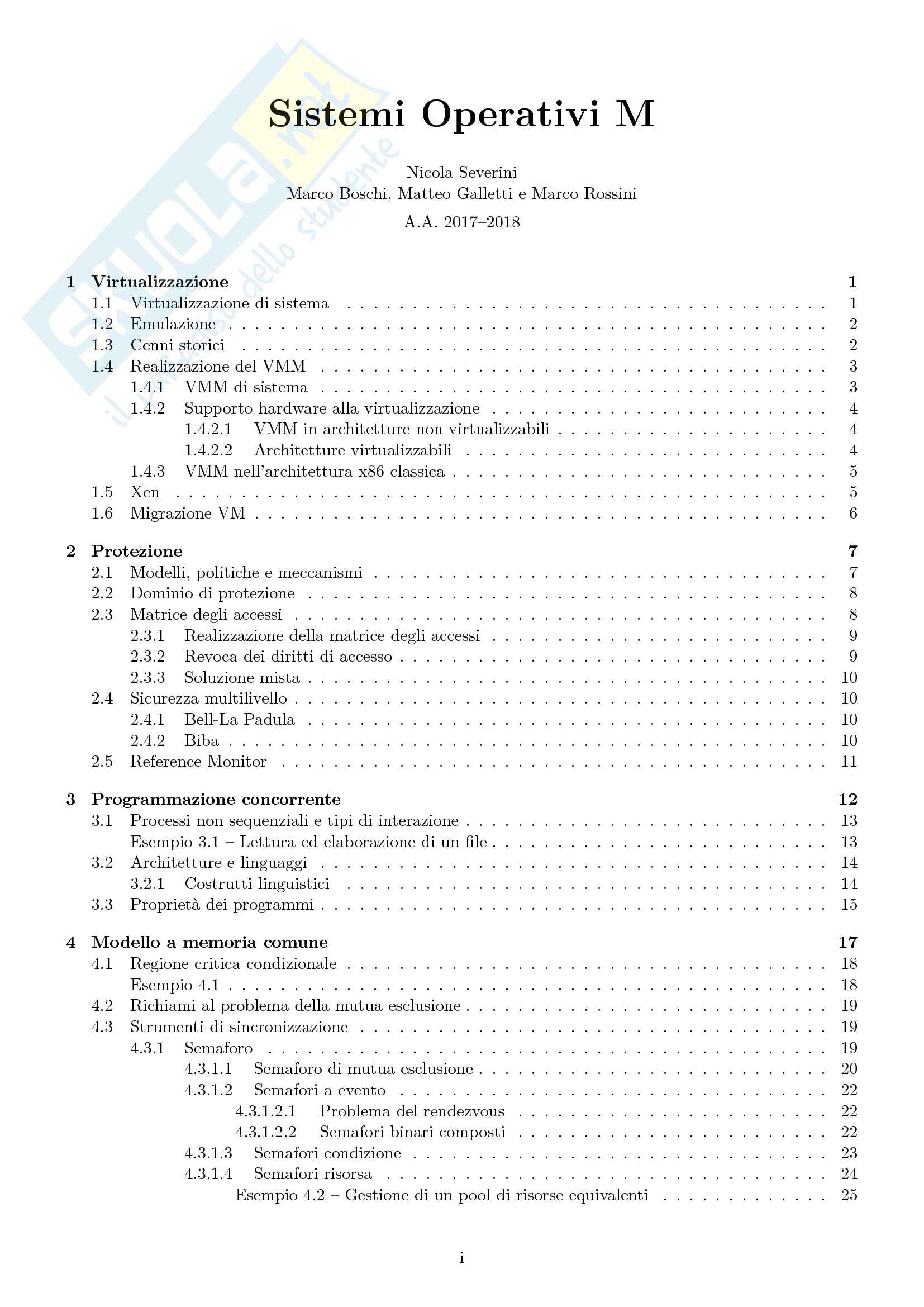 Appunti di Sistemi Operativi Pag. 1