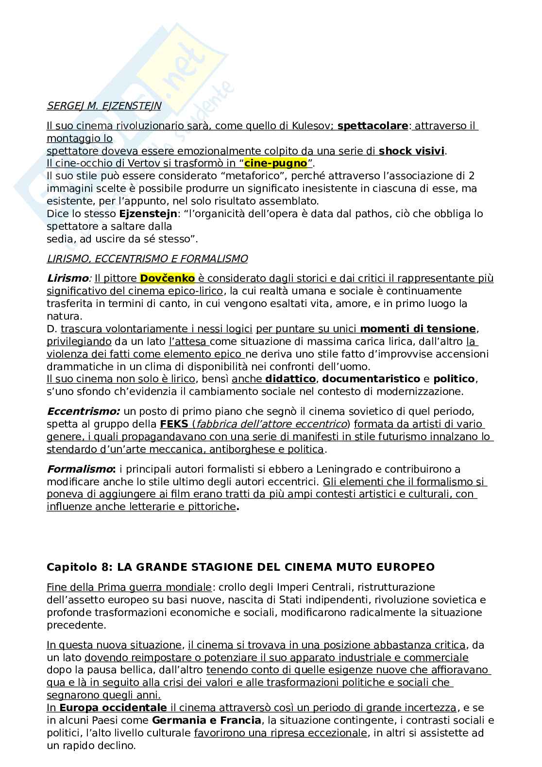 Riassunto esame storia del cinema, Prof. D'Aloia Adriano, libro consigliato Manuale di storia del cinema, Gianni Rondolino Pag. 21