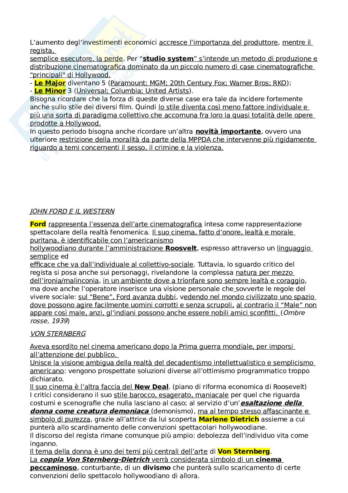 Riassunto esame storia del cinema, Prof. D'Aloia Adriano, libro consigliato Manuale di storia del cinema, Gianni Rondolino Pag. 26