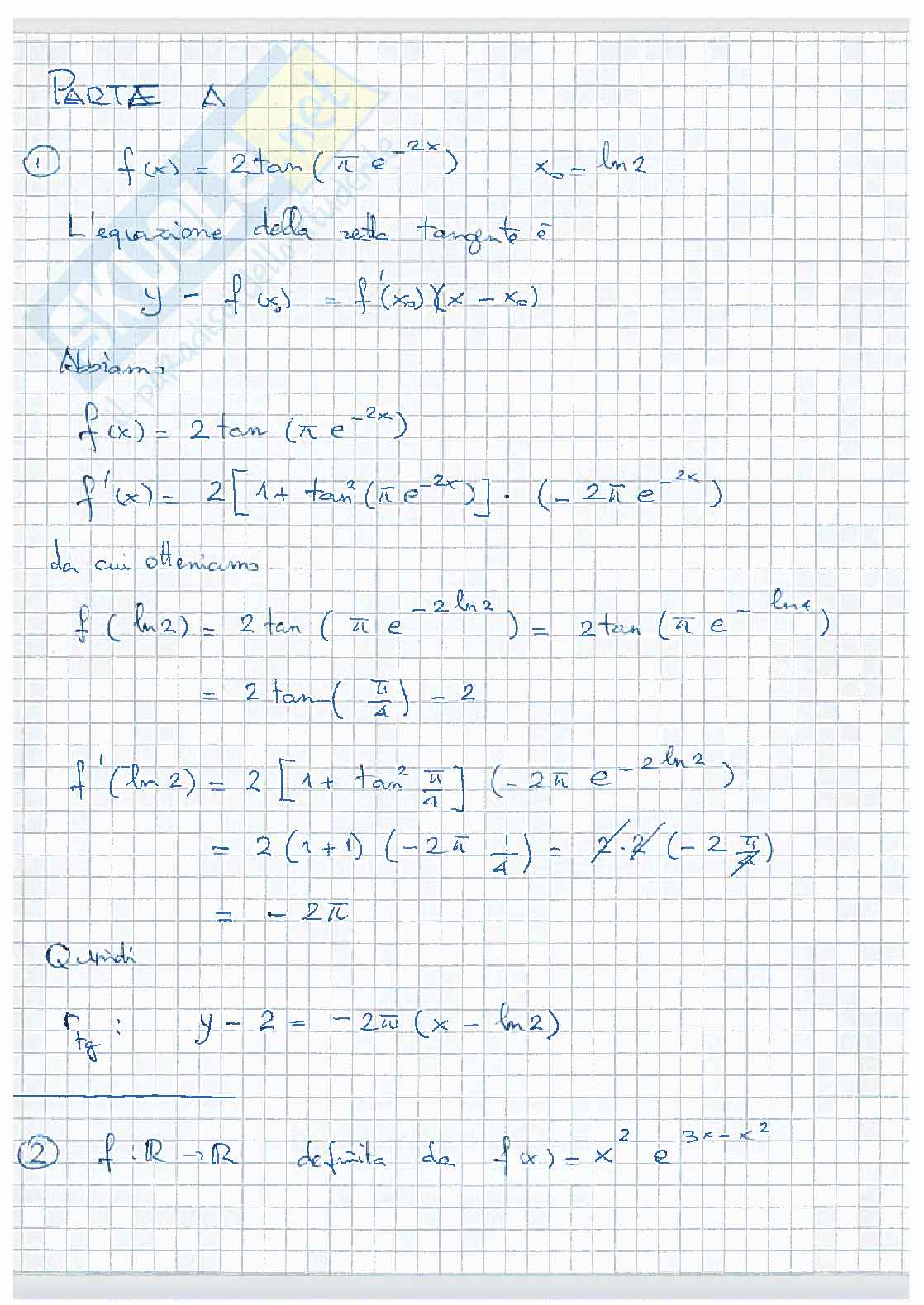 Prova esame gennaio 2025 Analisi matematica 1 Pag. 1