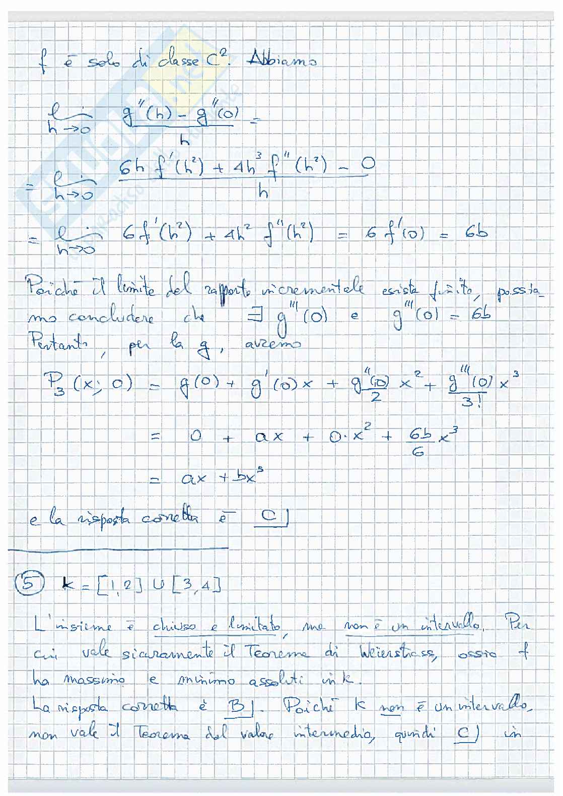 Prova esame gennaio 2025 Analisi matematica 1 Pag. 11