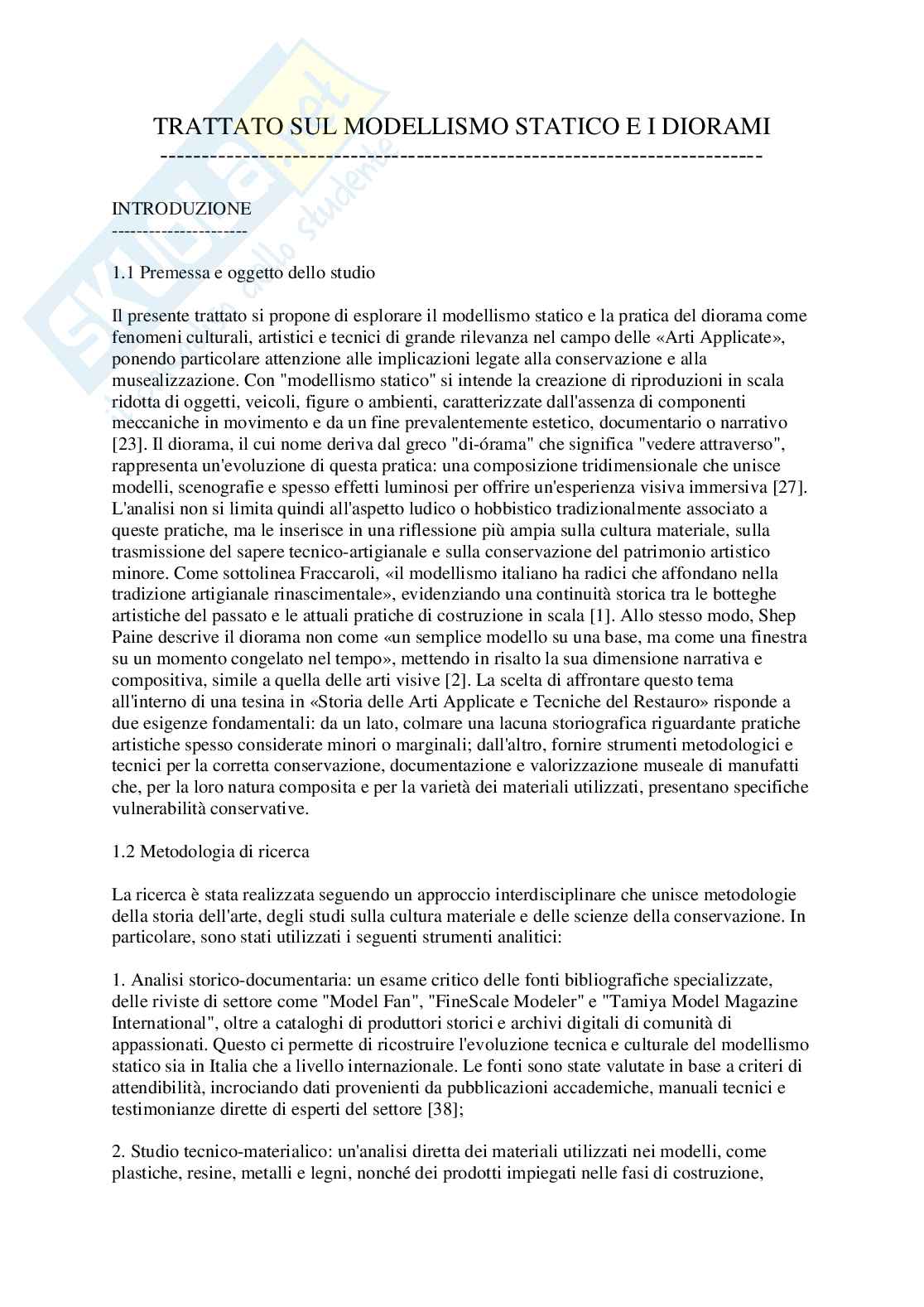 Trattato sul modellismo statico e i diorami Pag. 1