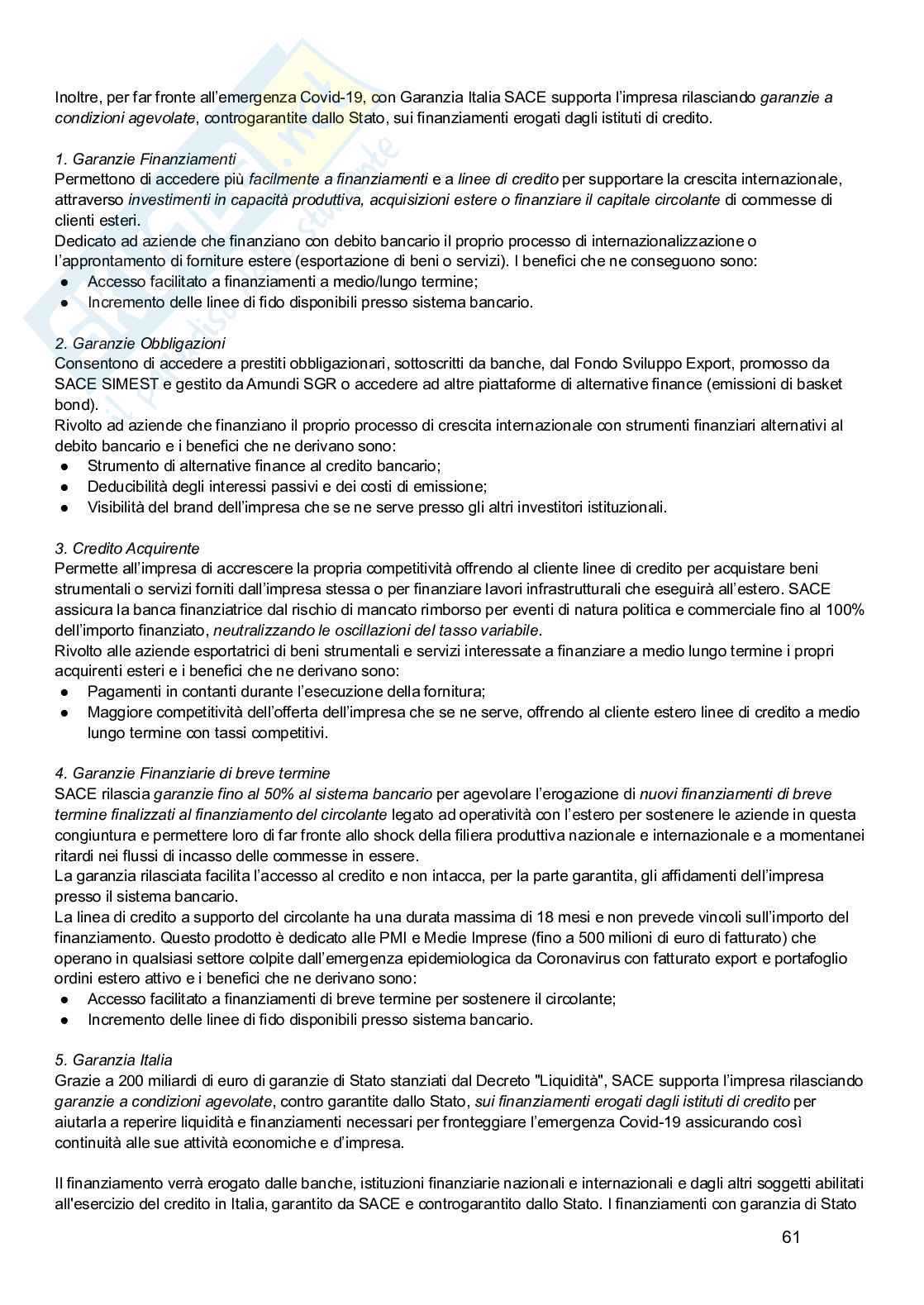 Riassunto esame Economia  e gestione delle imprese internazionali, Prof. Banihashemi Hooman, libro consigliato Marketing Internazionale, Bertoli - Valdani Pag. 61