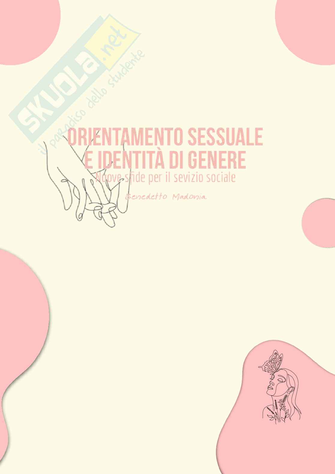 Riassunto esame Principi e fondamenti del servizio sociale, Prof. Abbatecola Emanuela, libro consigliato Orientamento sessuale e identità di genere , Madonia  Pag. 1
