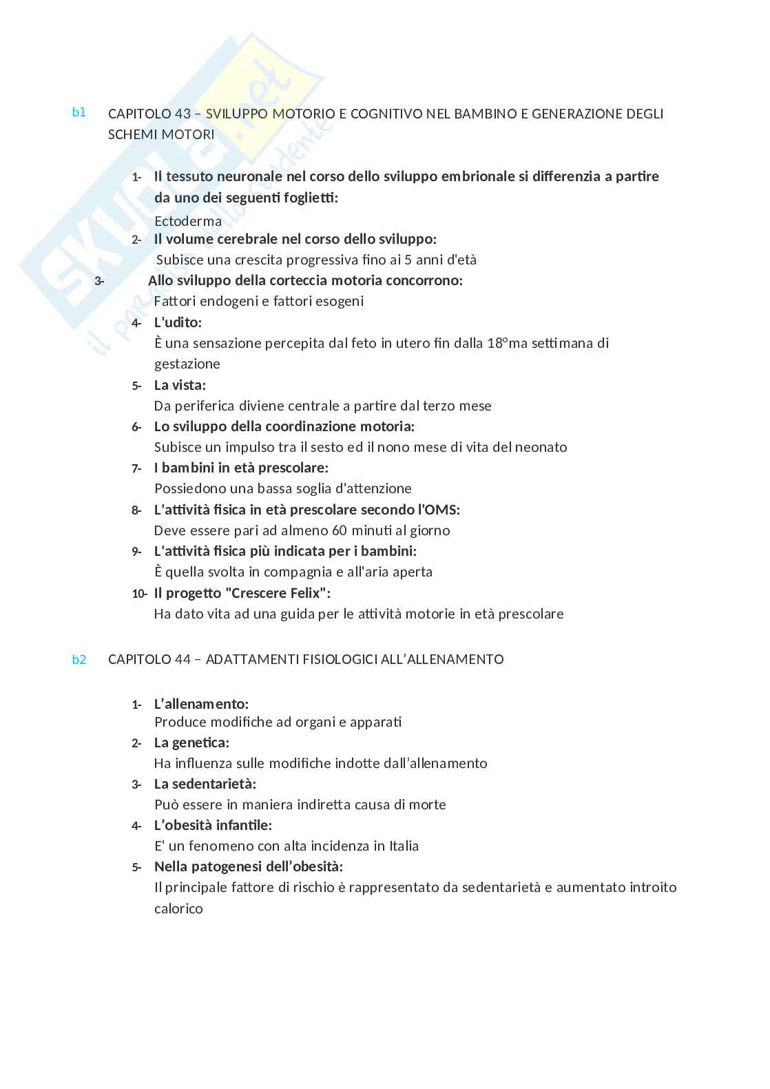 Paniere di Fisiologia applicata allo sport Pag. 26