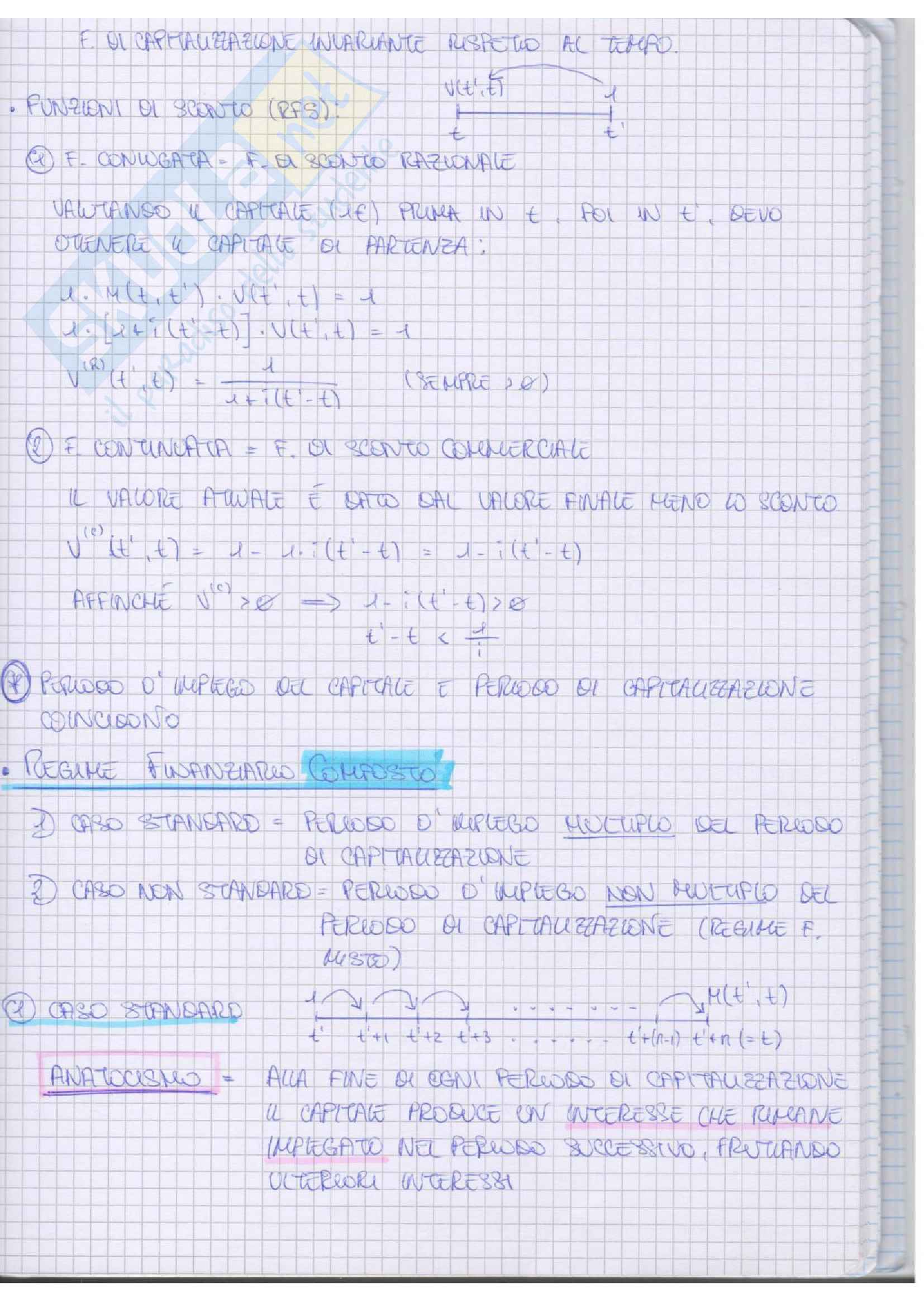 Riassunti di matematica finanziaria Pag. 6