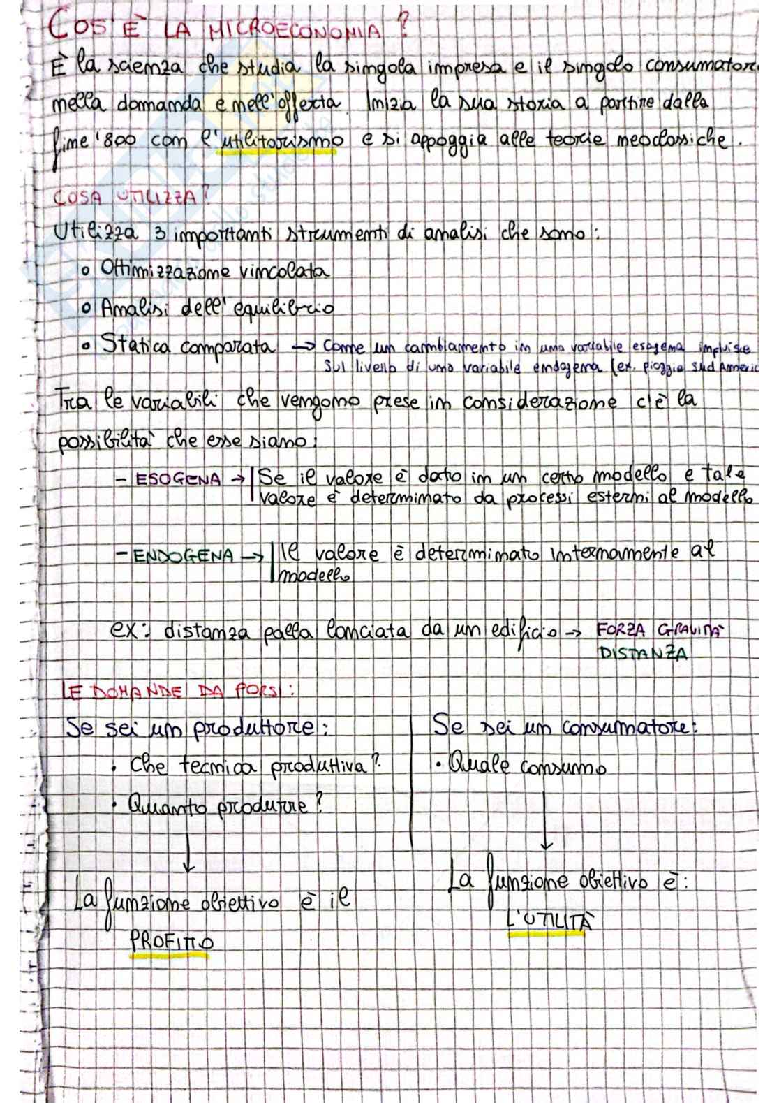 Appunti Microeconomia Pag. 1