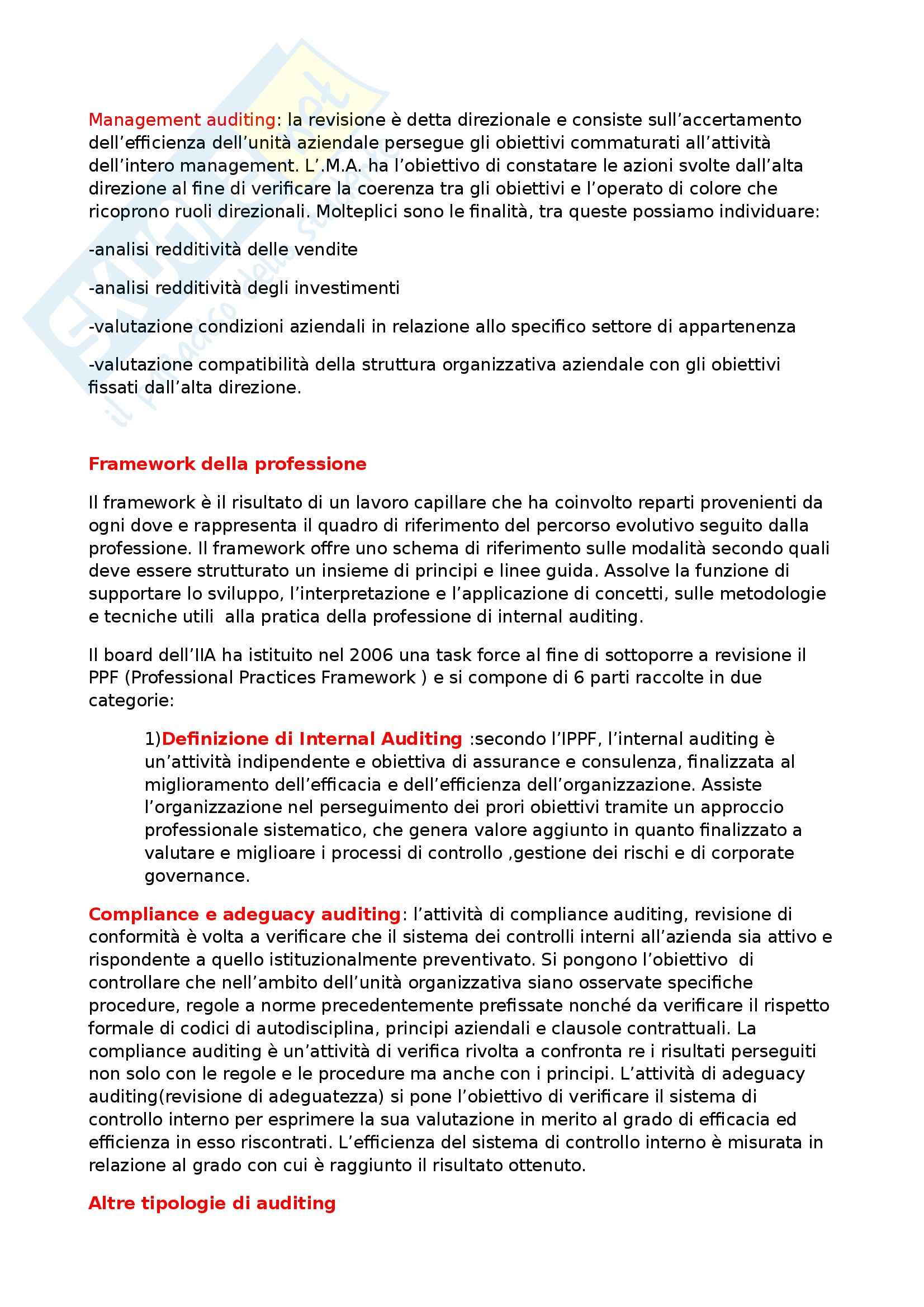 Appunti di Internal Auditing Pag. 2