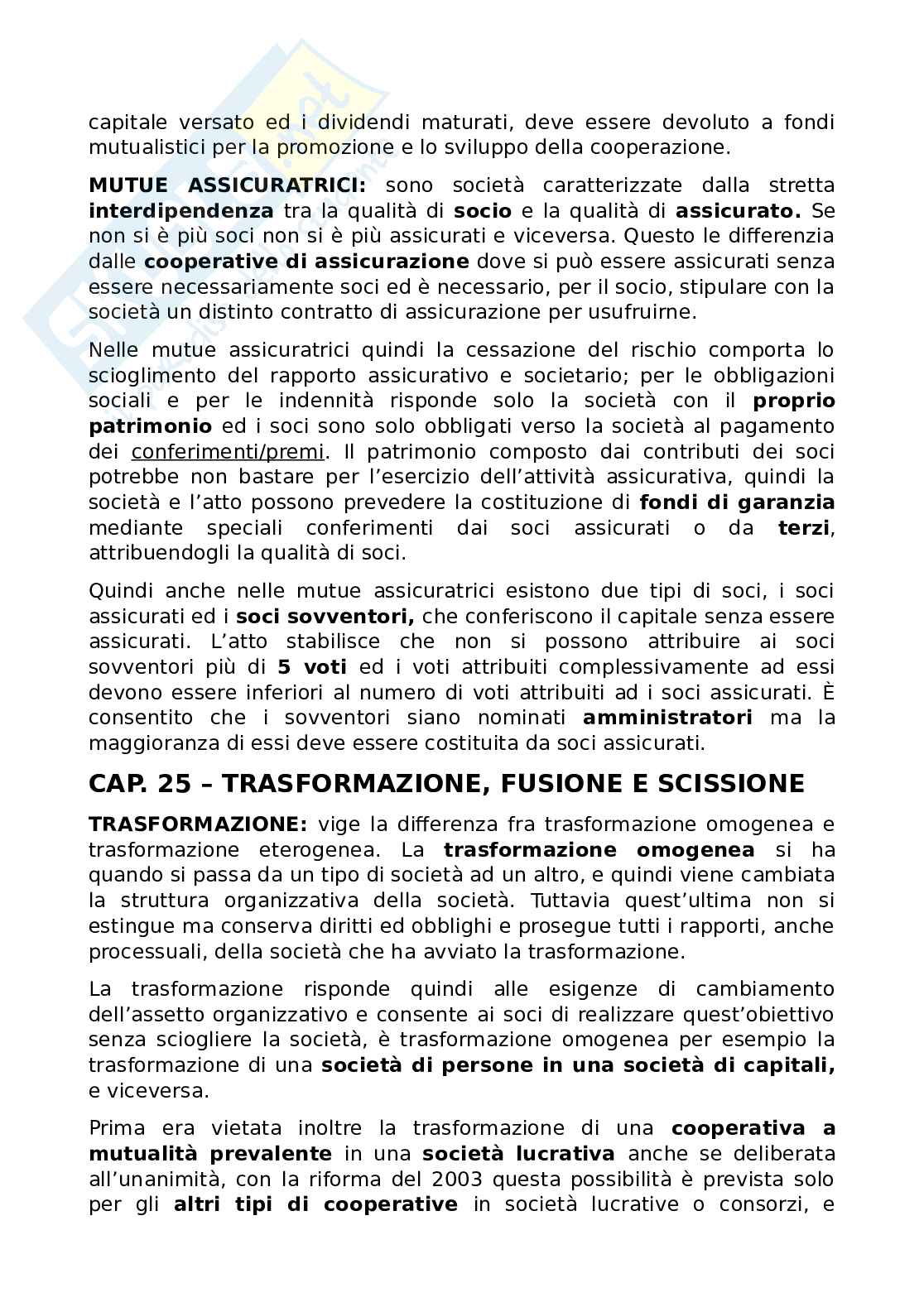 Società a responsabilità limitata, società cooperativa, operazioni straordinarie Pag. 16
