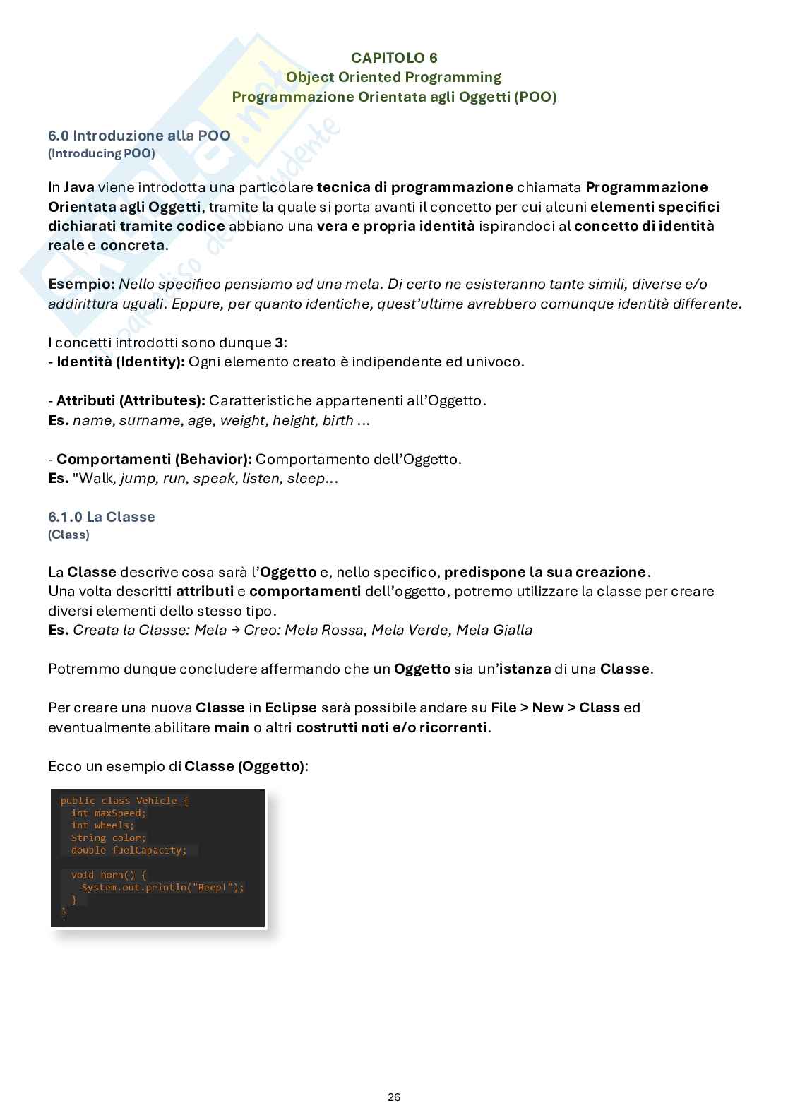 Riassunto esame Programmazione orientata agli oggetti, Prof. Nigro Libero, libro consigliato Programmazione orientata agli oggetti  , Libero Nigro Pag. 26