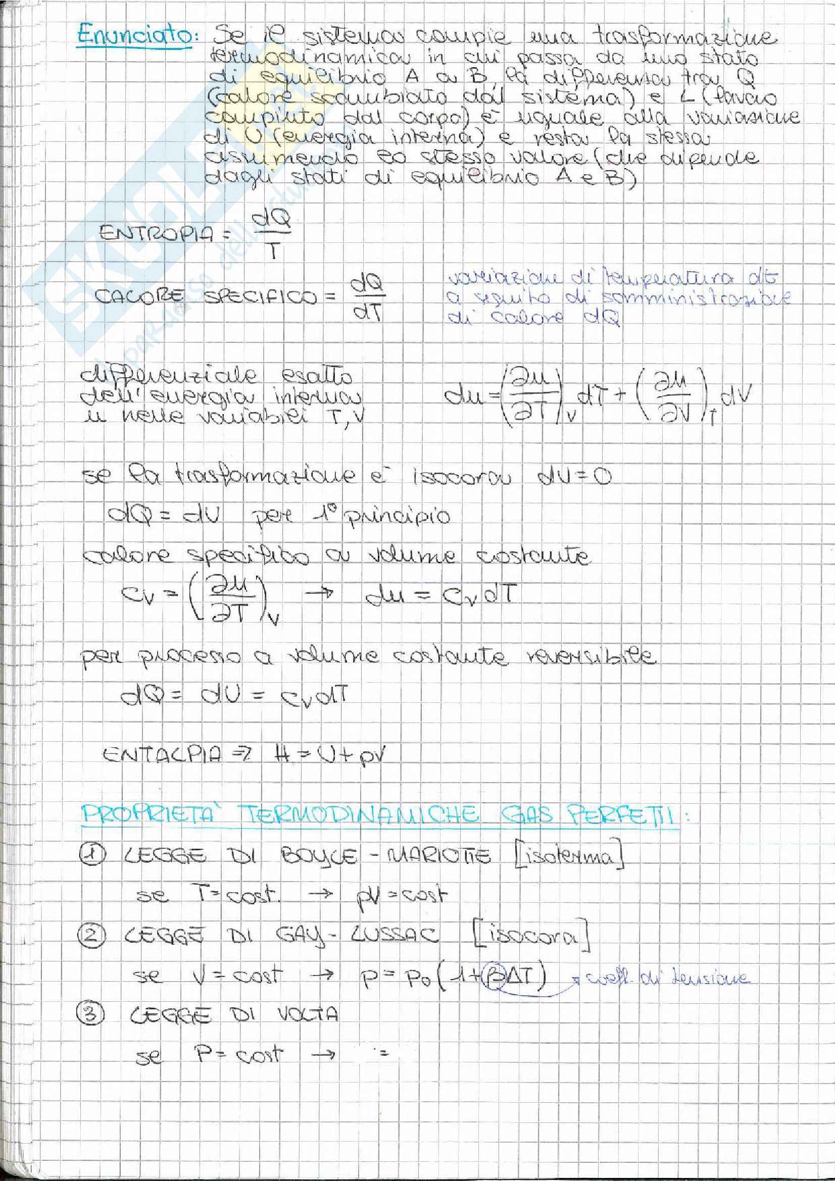 Riassunto esame Fisica Tecnica Ambientale, libro consigliato Fisica Tecnica Ambientale. Termodinamica, Moncada, lo Giudice: termodinamica Pag. 6