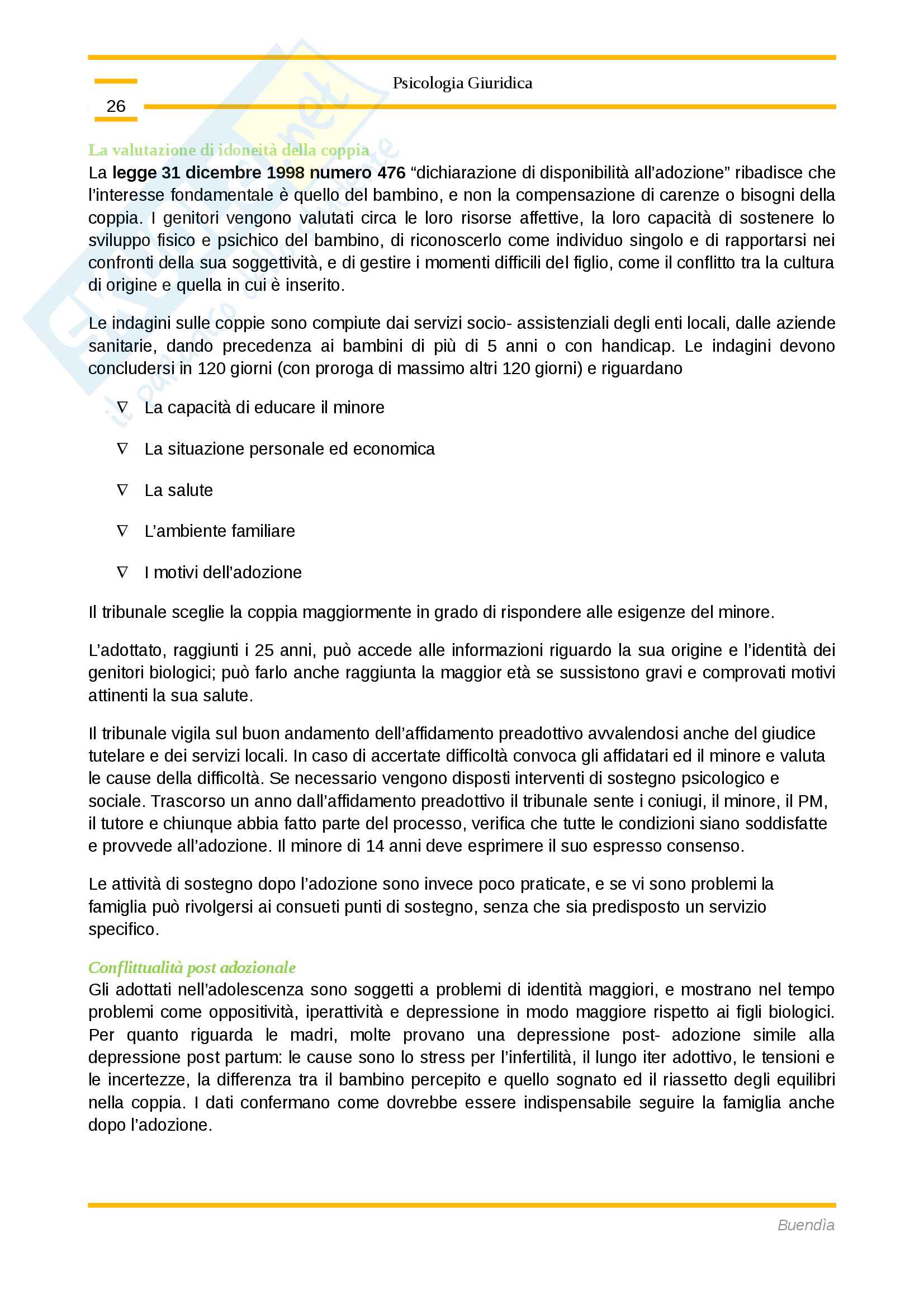 Riassunto esame Psicologia Giuridica, Prof. Elena Magrin Pag. 26