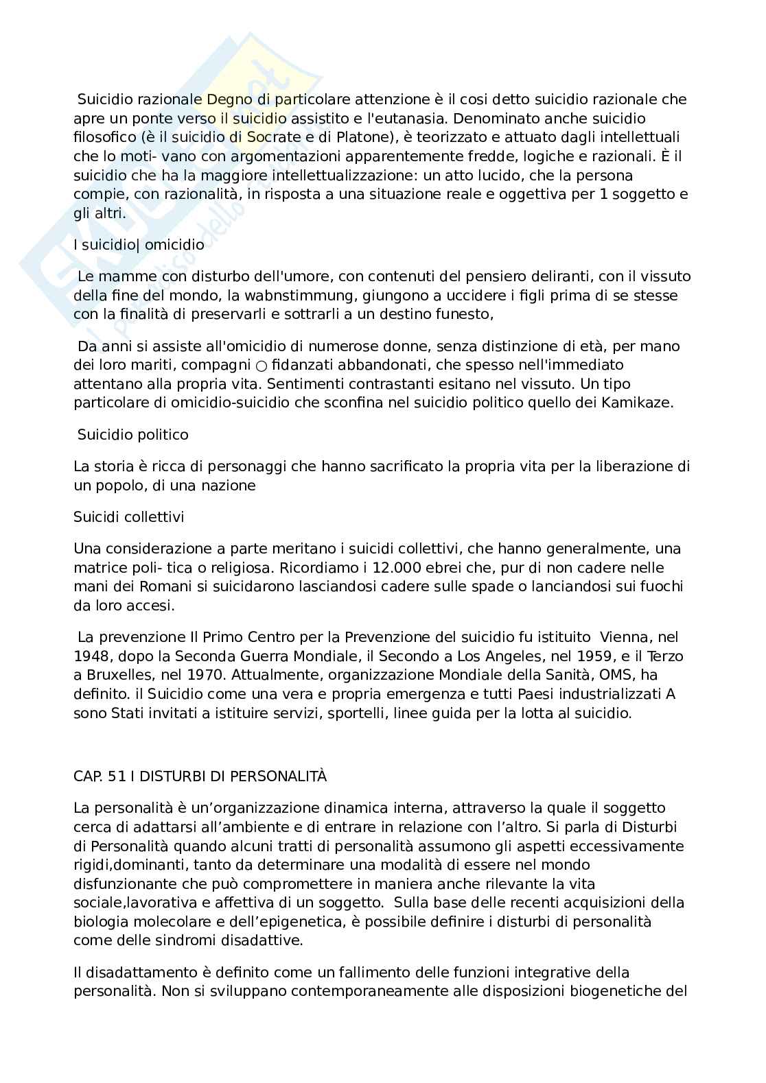 Riassunto esame Teoria e tecnica del colloquio, Prof. Andraos Maria, libro consigliato Compendio di psichiatria e salute mentale , Biondi Pag. 46