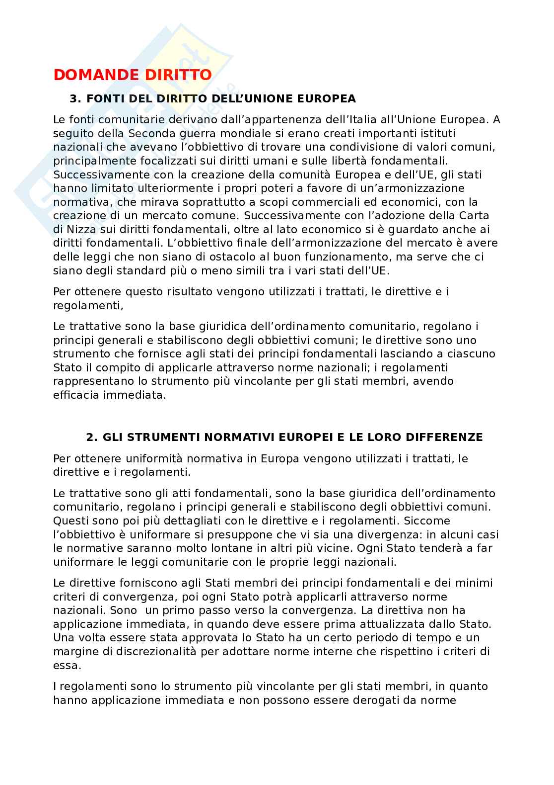 Domande Elementi di diritto privato Pag. 1