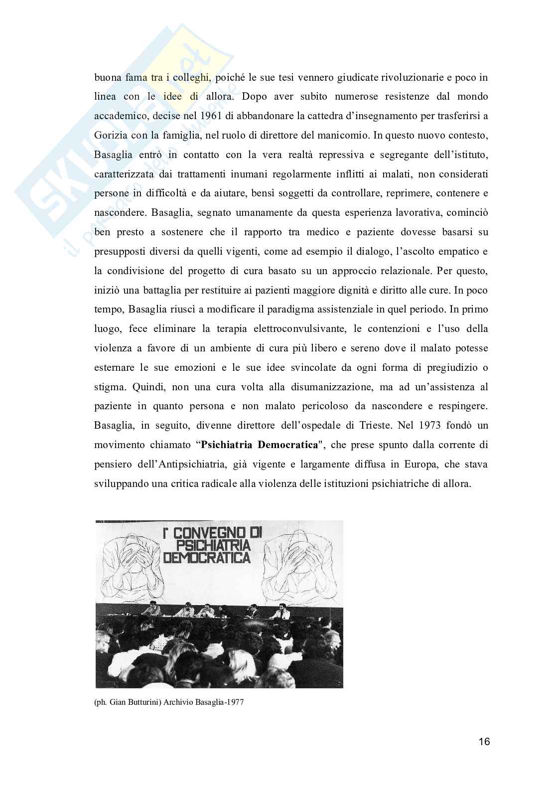Evoluzione dell'assistenza psichiatrica: dalla chiusura dei manicomi ai moderni centri di salute mentale e comunità terapeutiche Pag. 16