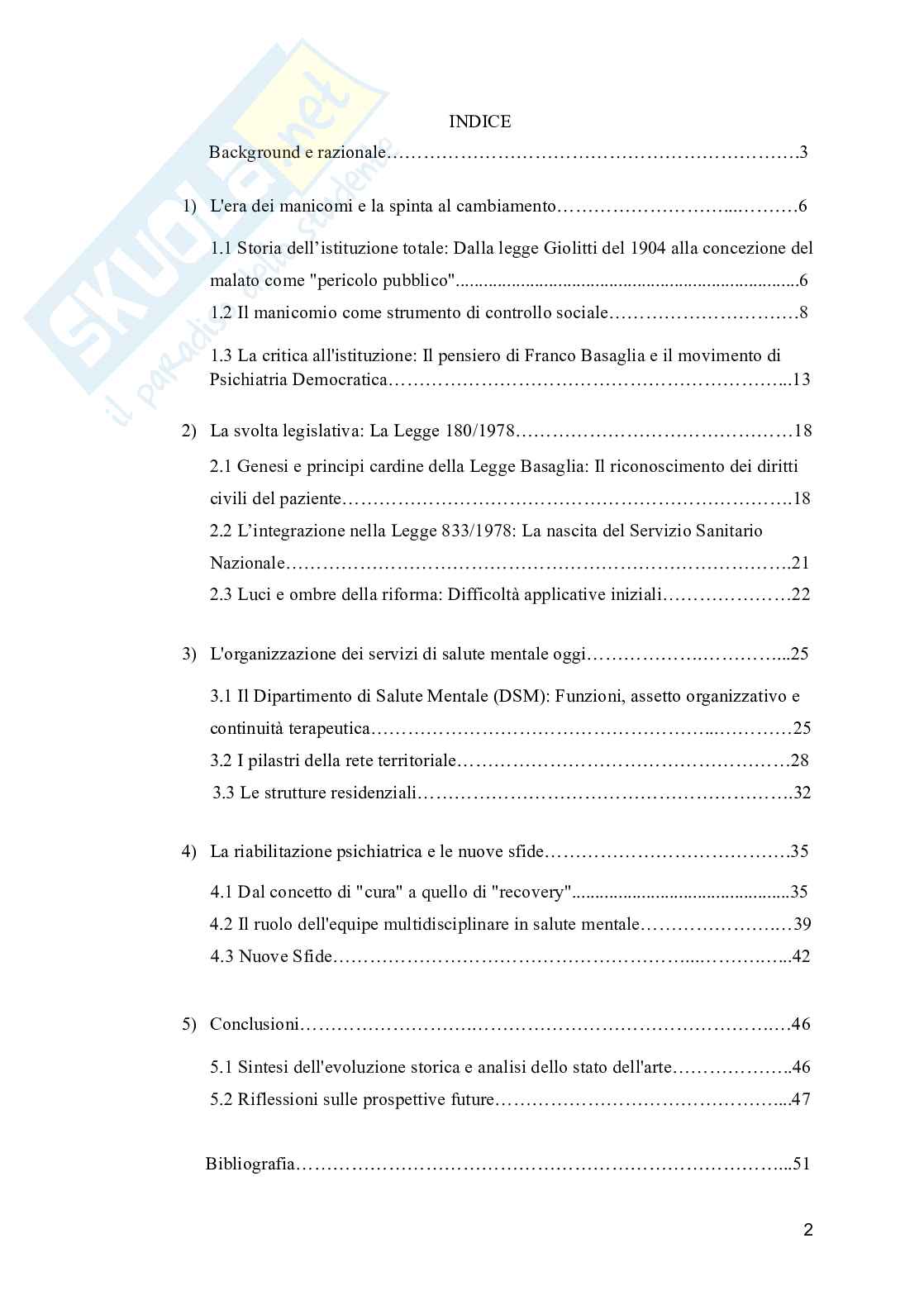 Evoluzione dell'assistenza psichiatrica: dalla chiusura dei manicomi ai moderni centri di salute mentale e comunità terapeutiche Pag. 2