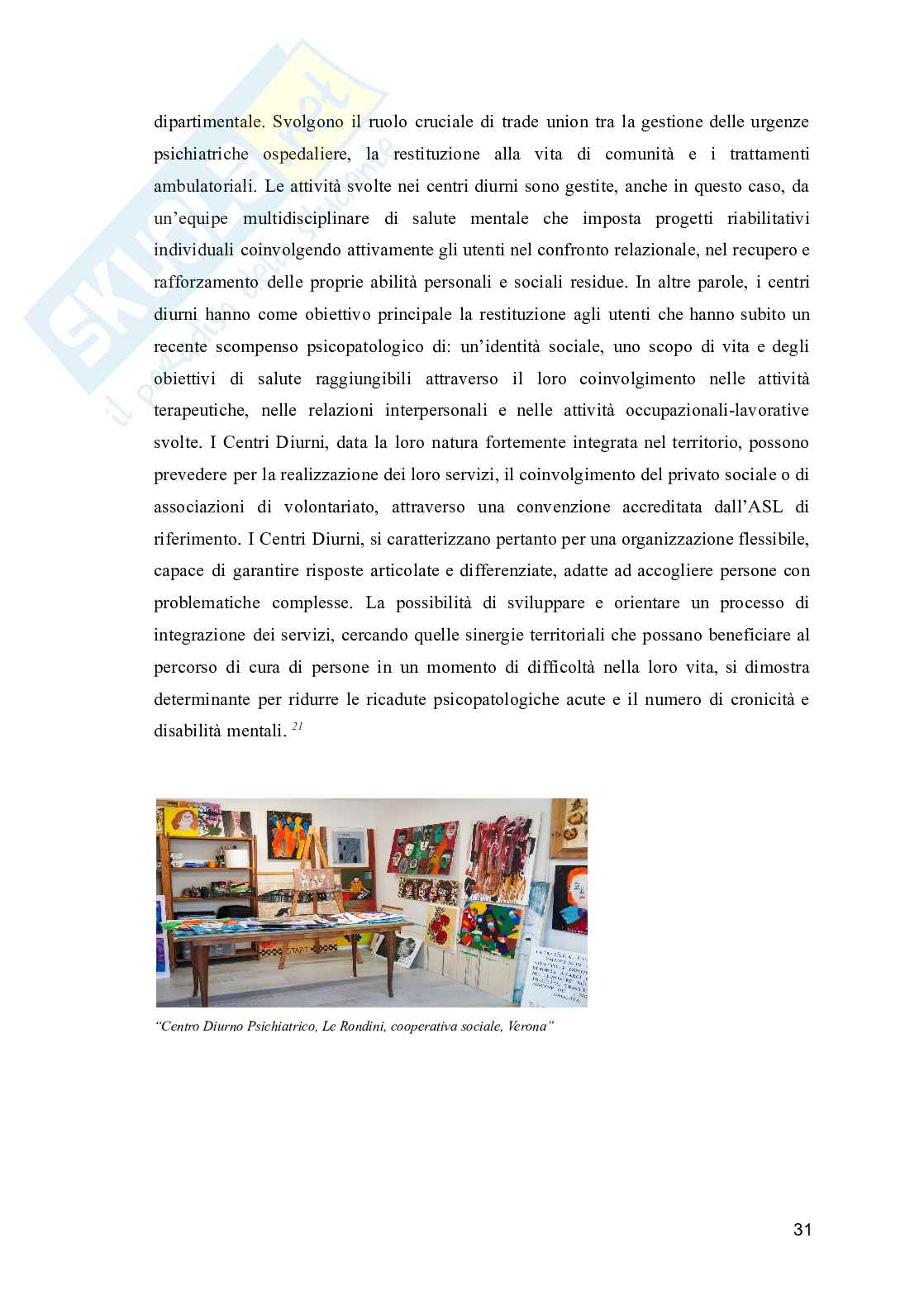 Evoluzione dell'assistenza psichiatrica: dalla chiusura dei manicomi ai moderni centri di salute mentale e comunità terapeutiche Pag. 31