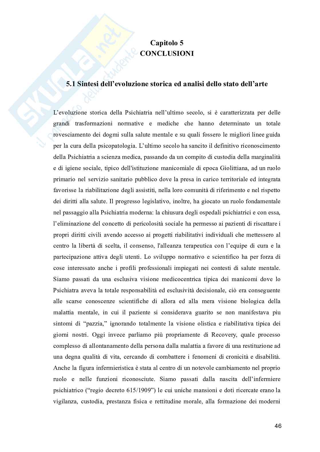 Evoluzione dell'assistenza psichiatrica: dalla chiusura dei manicomi ai moderni centri di salute mentale e comunità terapeutiche Pag. 46
