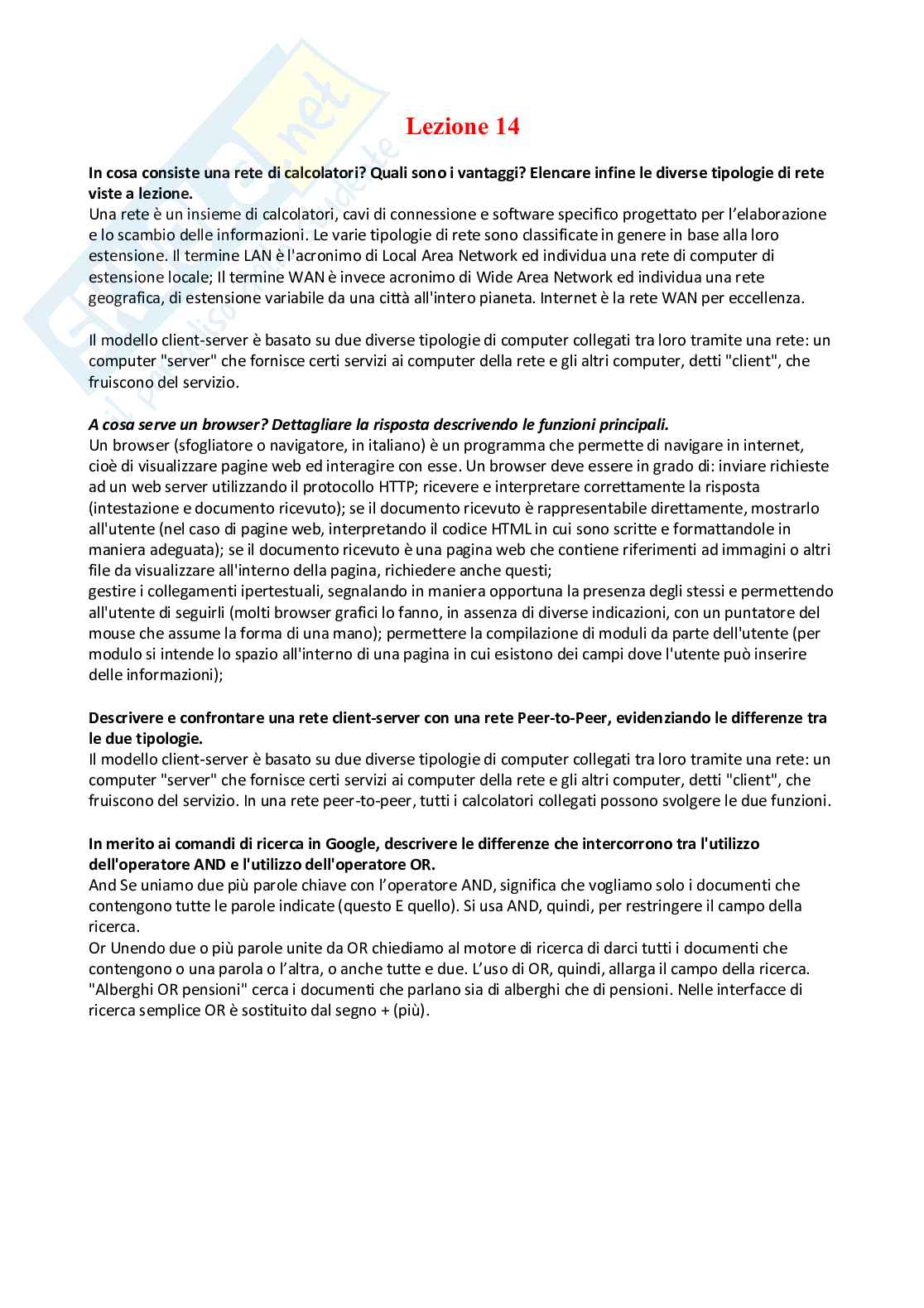 Paniere Informatica - Risposte aperte - aggiornato (2026) Pag. 6