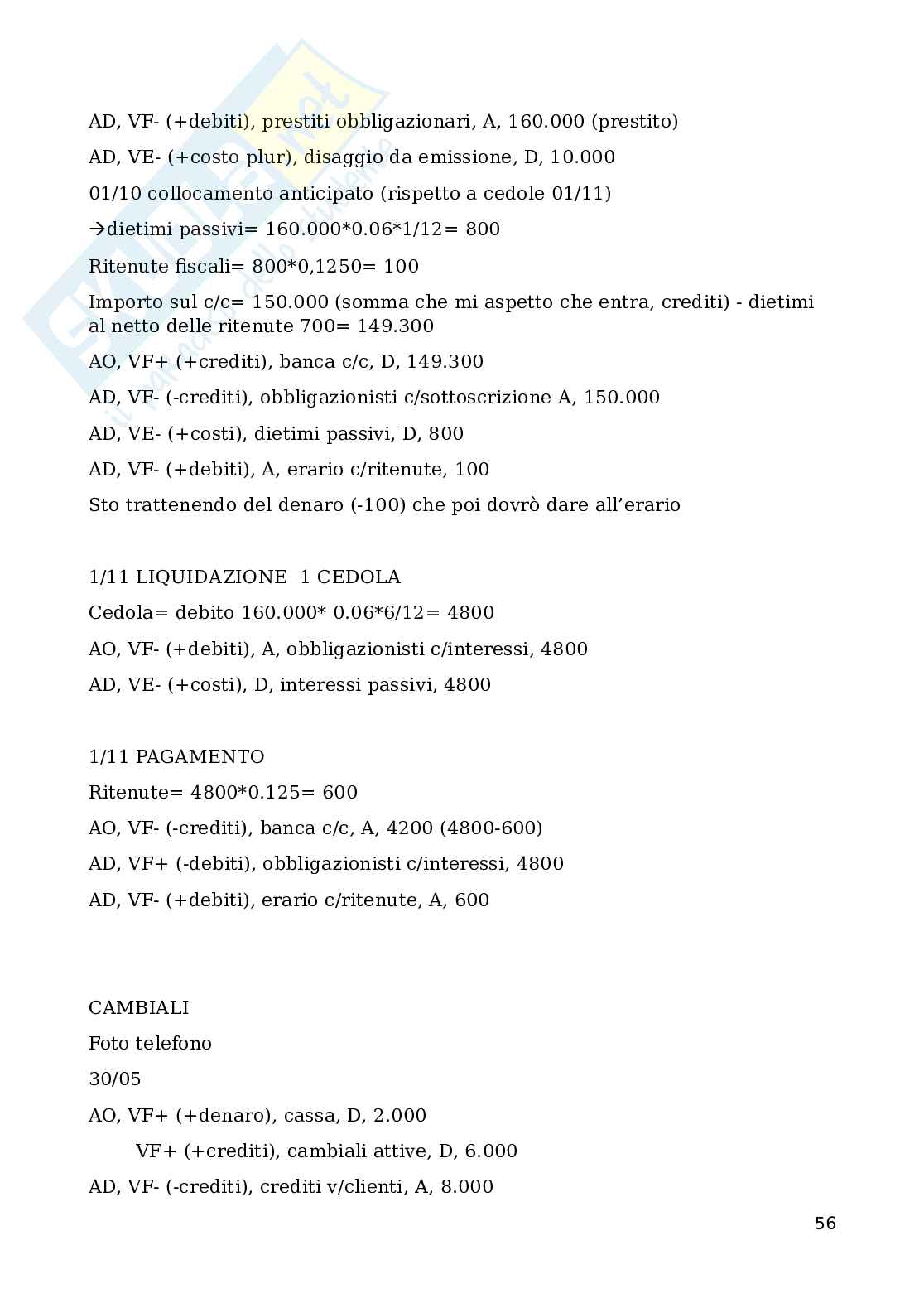 Contabilità e bilancio Appunti completi Pag. 56