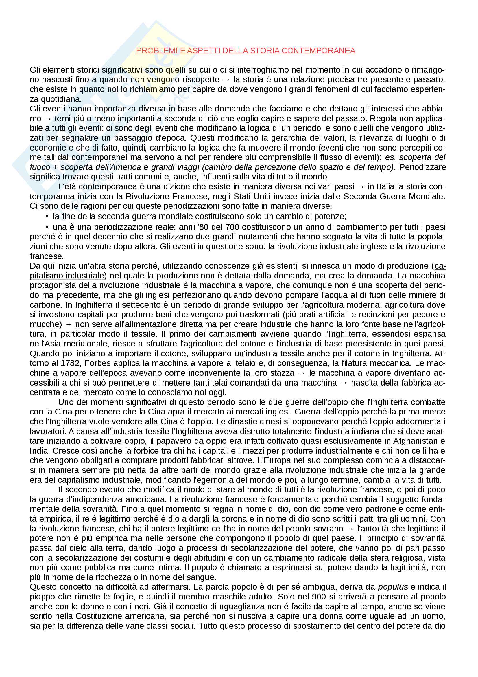 L Età Contemporanea Dalla Grande Guerra A Oggi