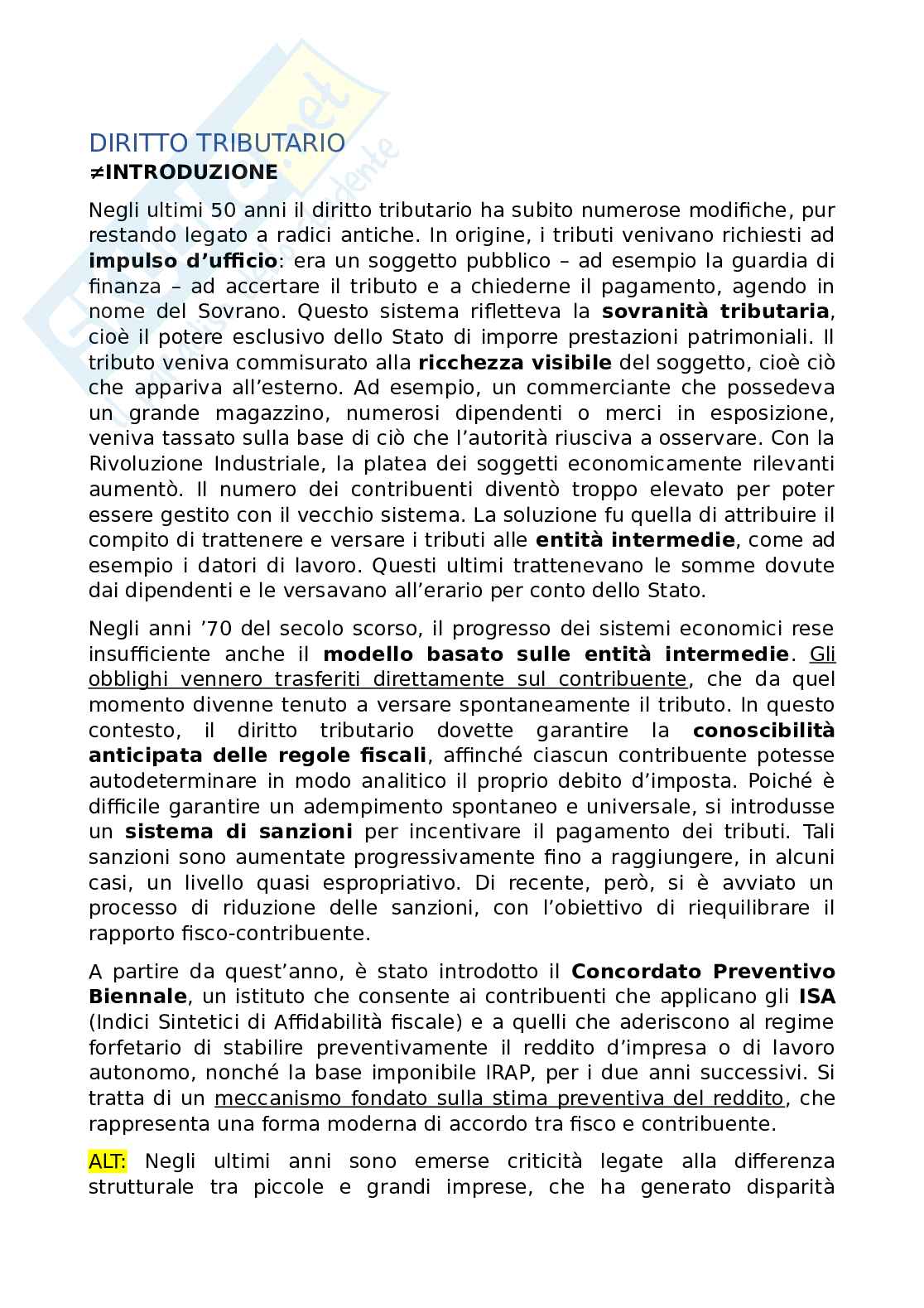 Diritto tributario Pag. 1