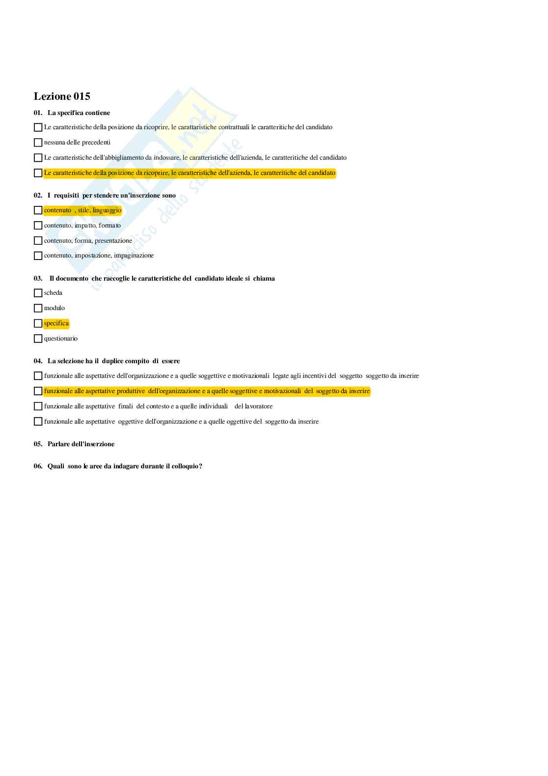 Paniere di psicologia del lavoro - risposte multiple Pag. 16