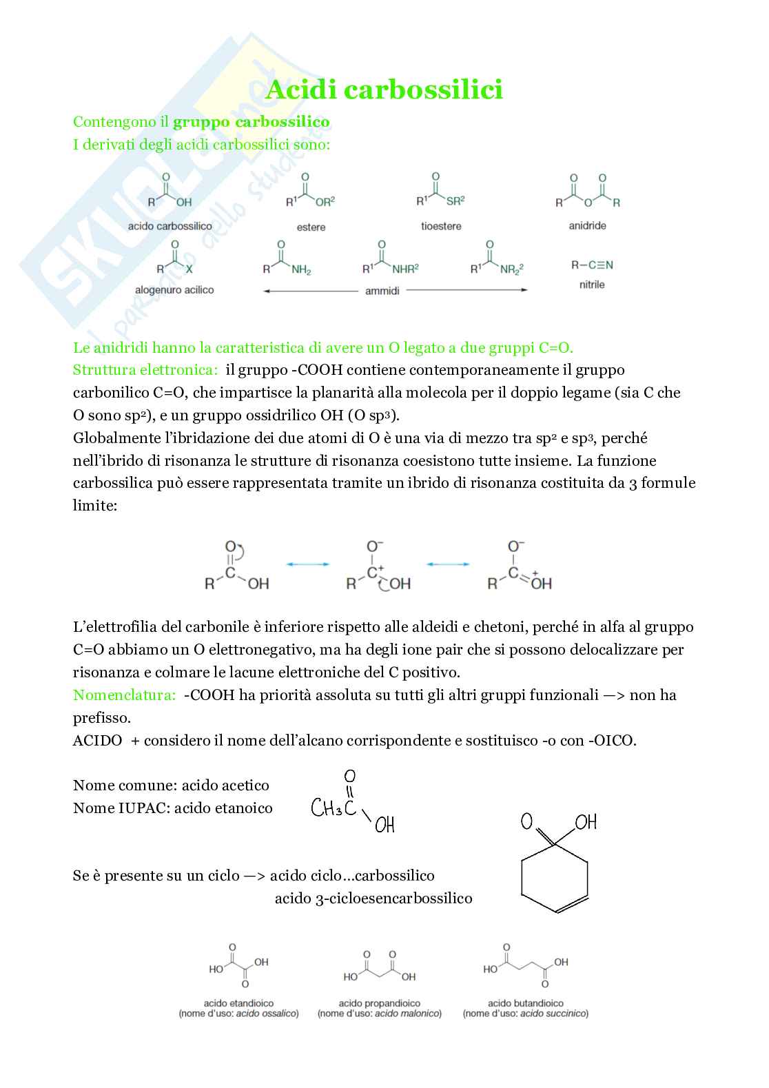 Acidi carbossilici e derivati Pag. 1