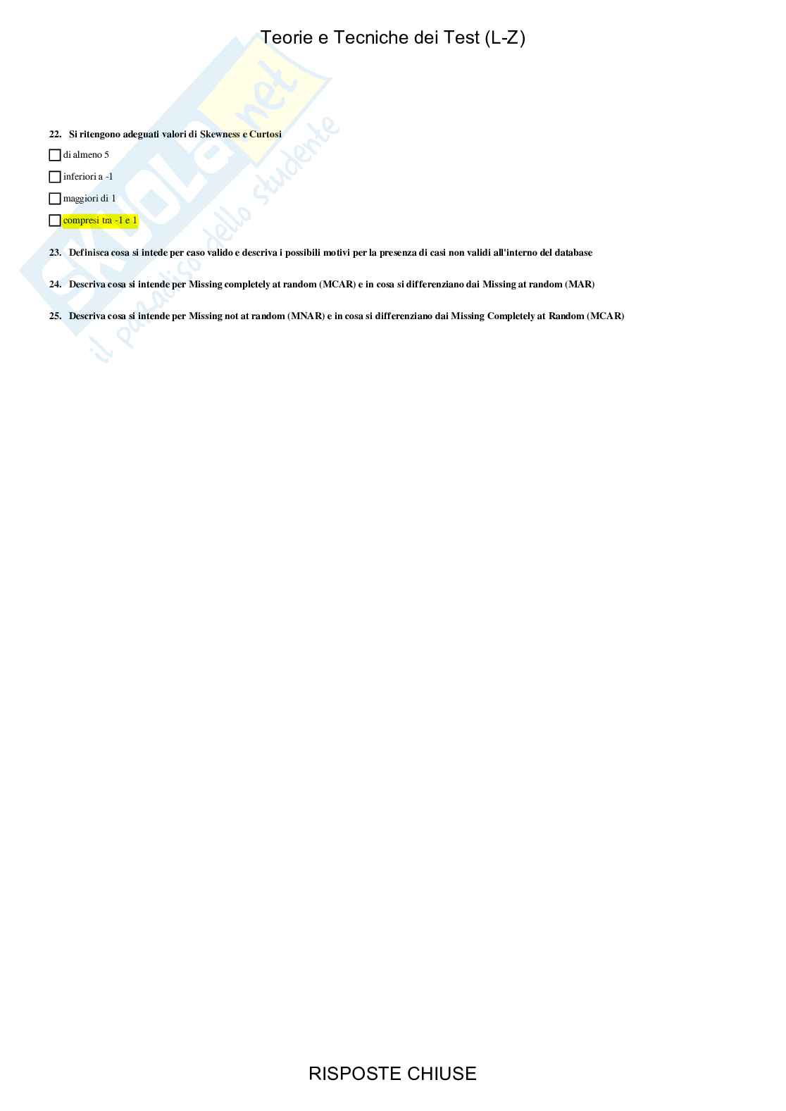 Teorie e Tecniche dei Test LZ - Paniere compilato Pag. 36
