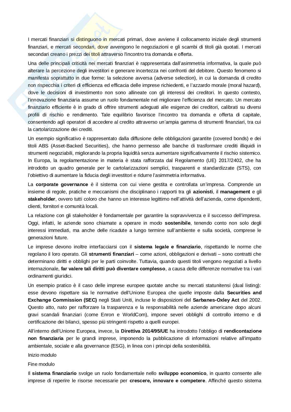 Mercati finanziari e teoria del portafoglio - Parte 1 Pag. 2