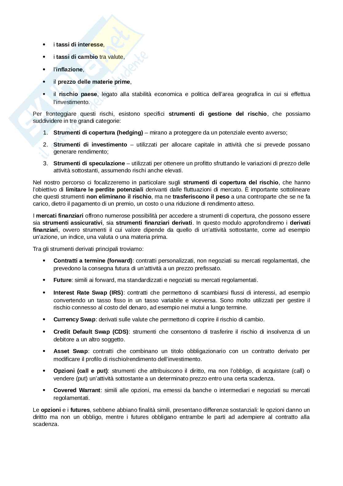 Mercati finanziari e teoria del portafoglio - Parte 1 Pag. 41