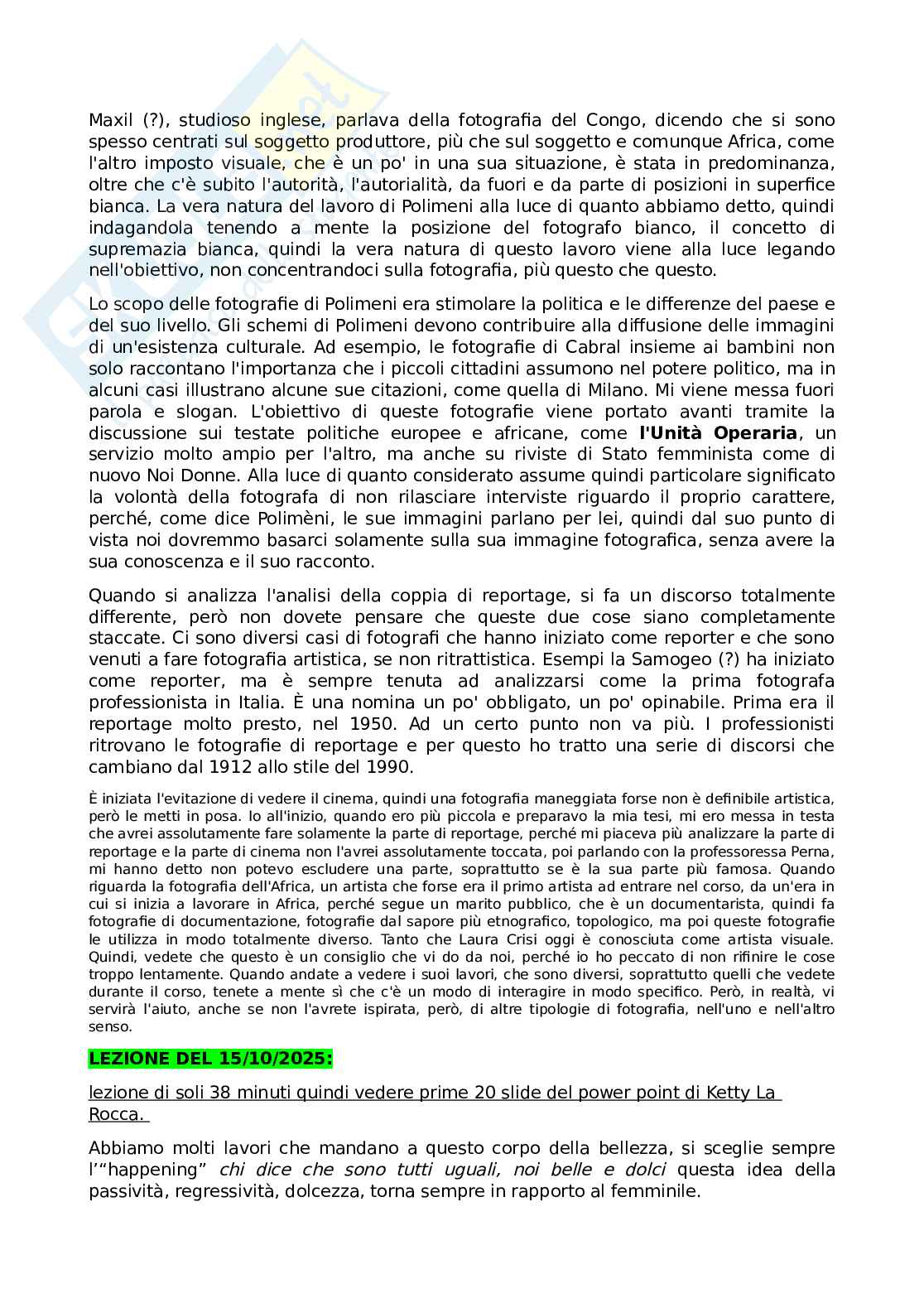 Appunti delle lezioni Prospettive di genere nell'arte contemporanea Pag. 21