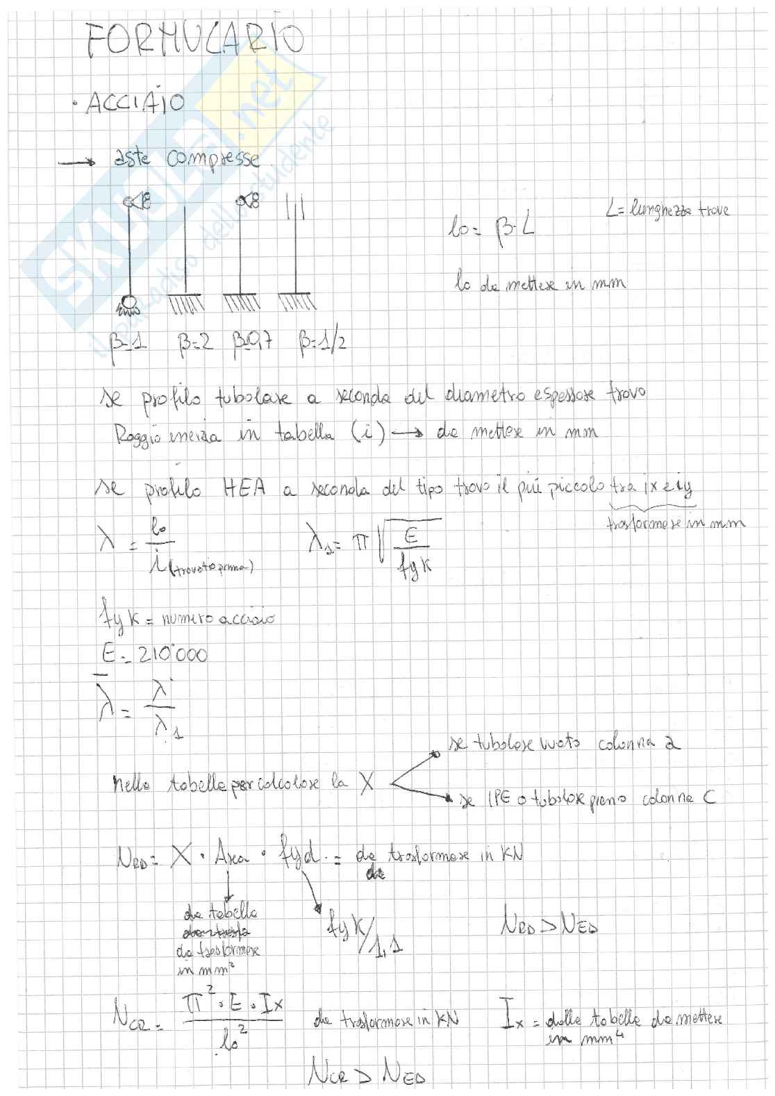Formulario completo del corso: Tecnica delle costruzioni Pag. 1