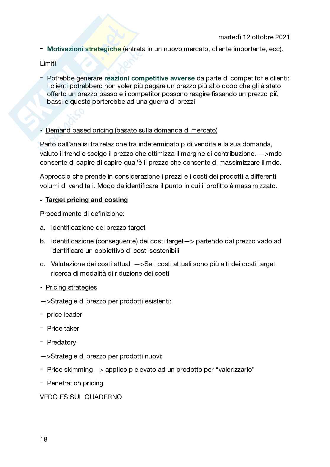 Appunti di Controllo strategico e performance aziendale Pag. 21