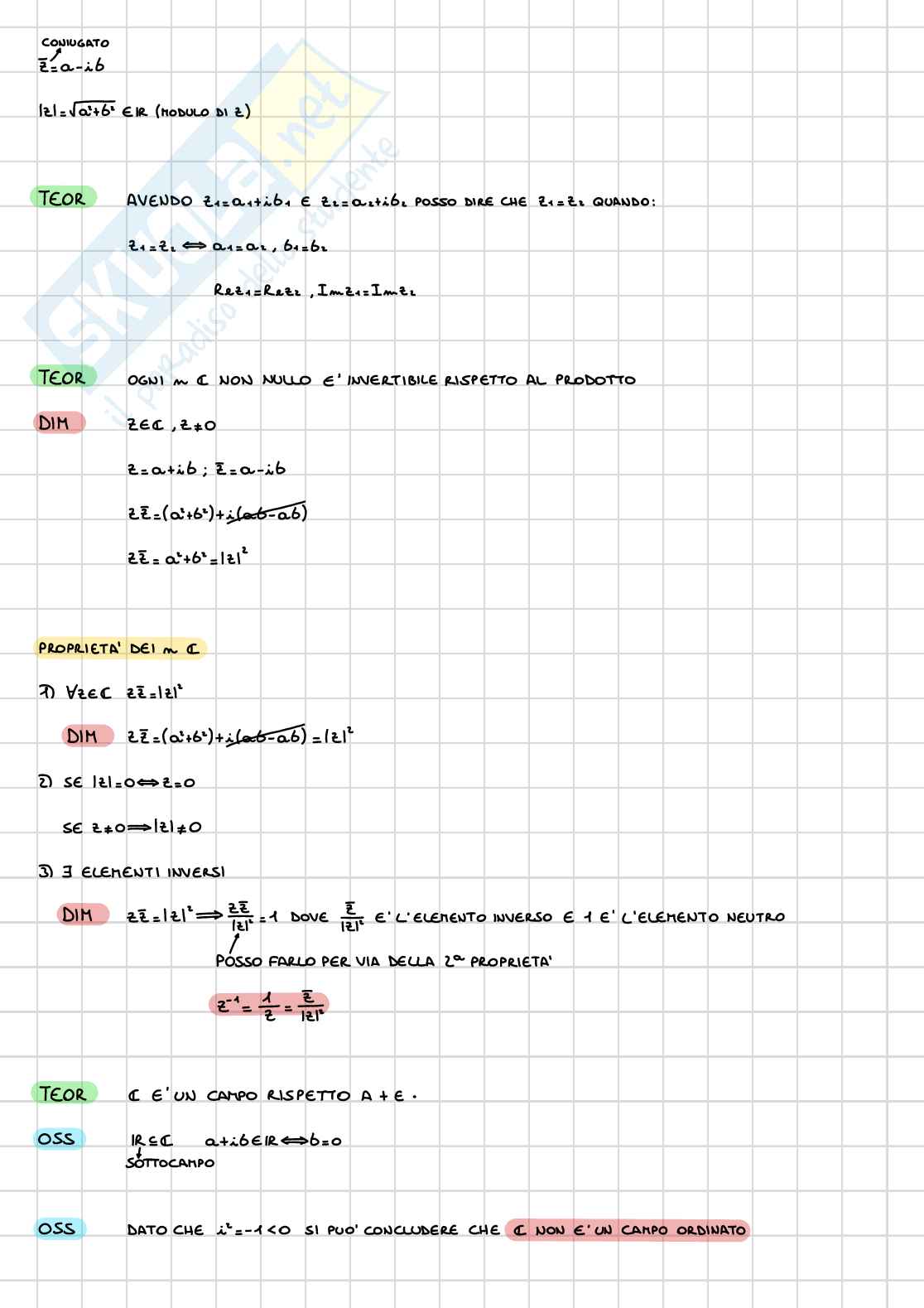 Numeri complessi Pag. 2