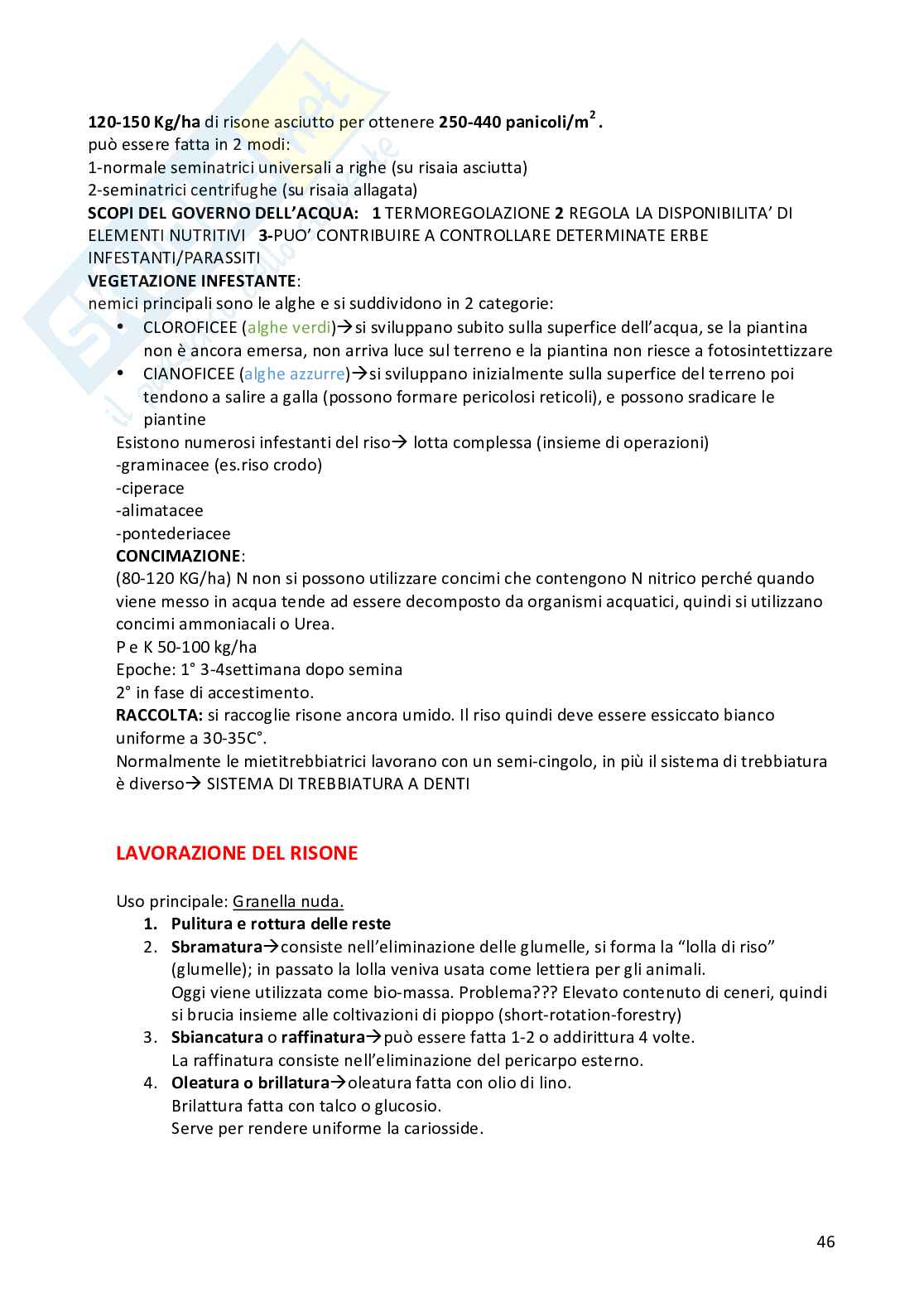 Sistemi colturali erbacei Pag. 46