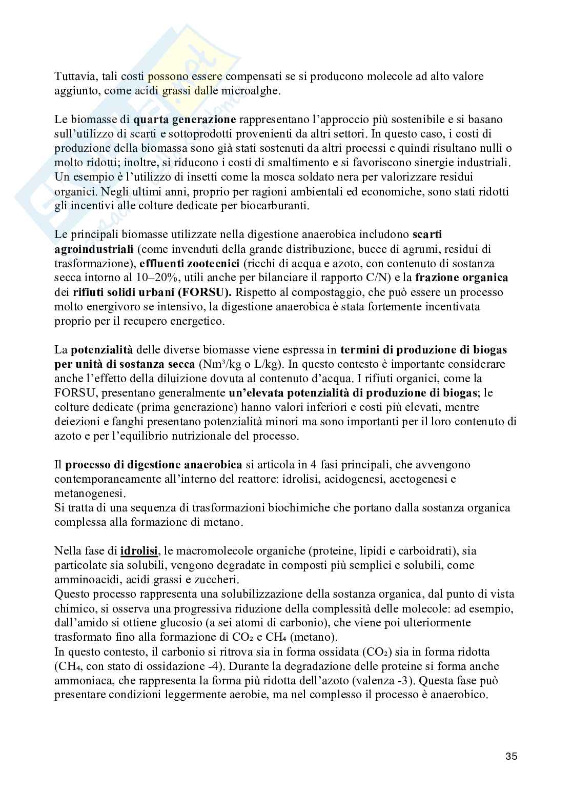 Appunti completi di Uso e ricilio delle biomasse agroalimentari Pag. 36