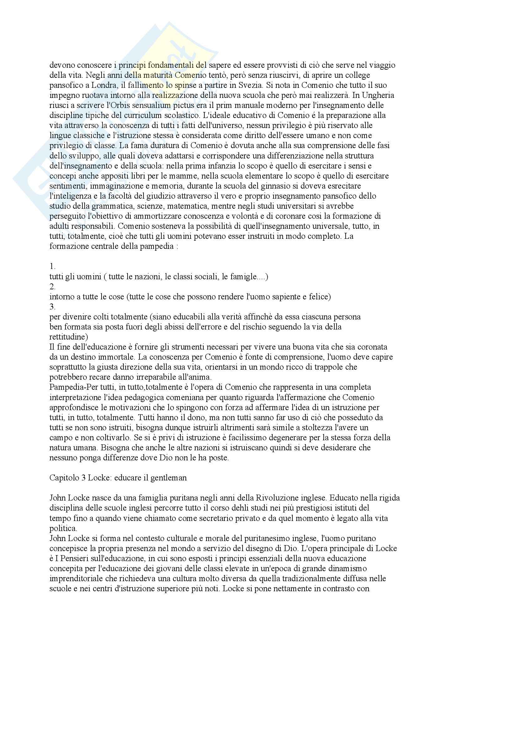 Storia della pedagogia e della letteratura per l'infanzia - i maestri e le idee della pedagogia moderna Pag. 2